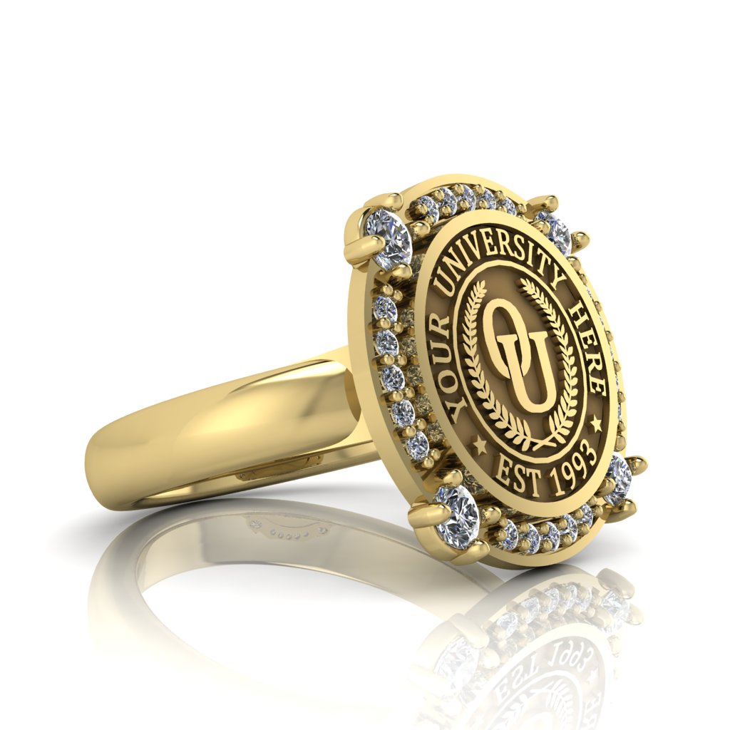 Voir | Classic Dome Band Custom College Ring