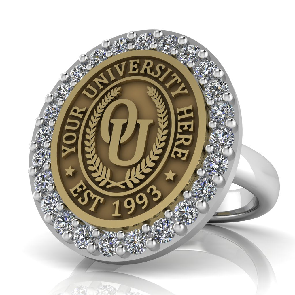 Circum Oval | Classic Dome Band Custom Collage Ring