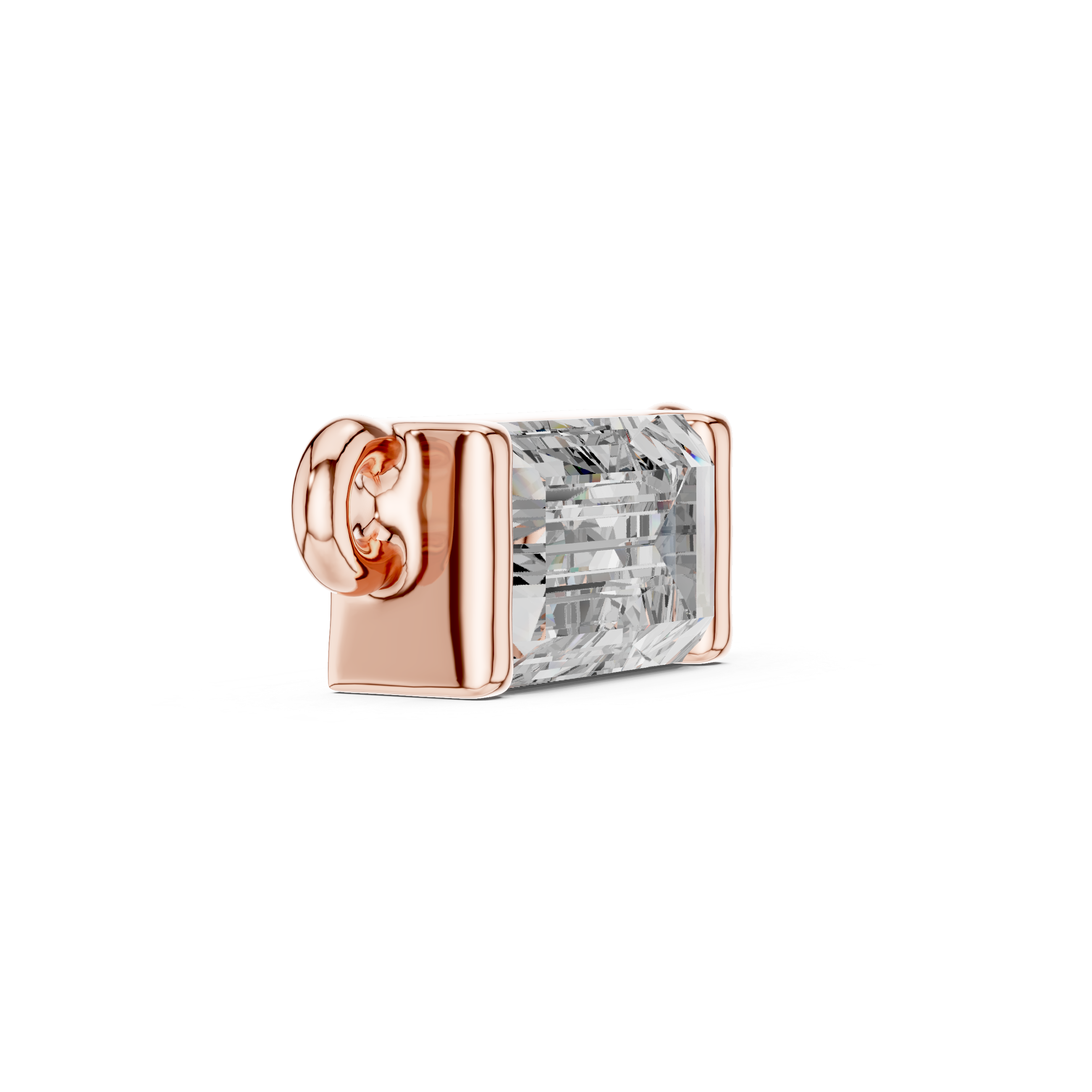 Emerald Cut Diamond Connector