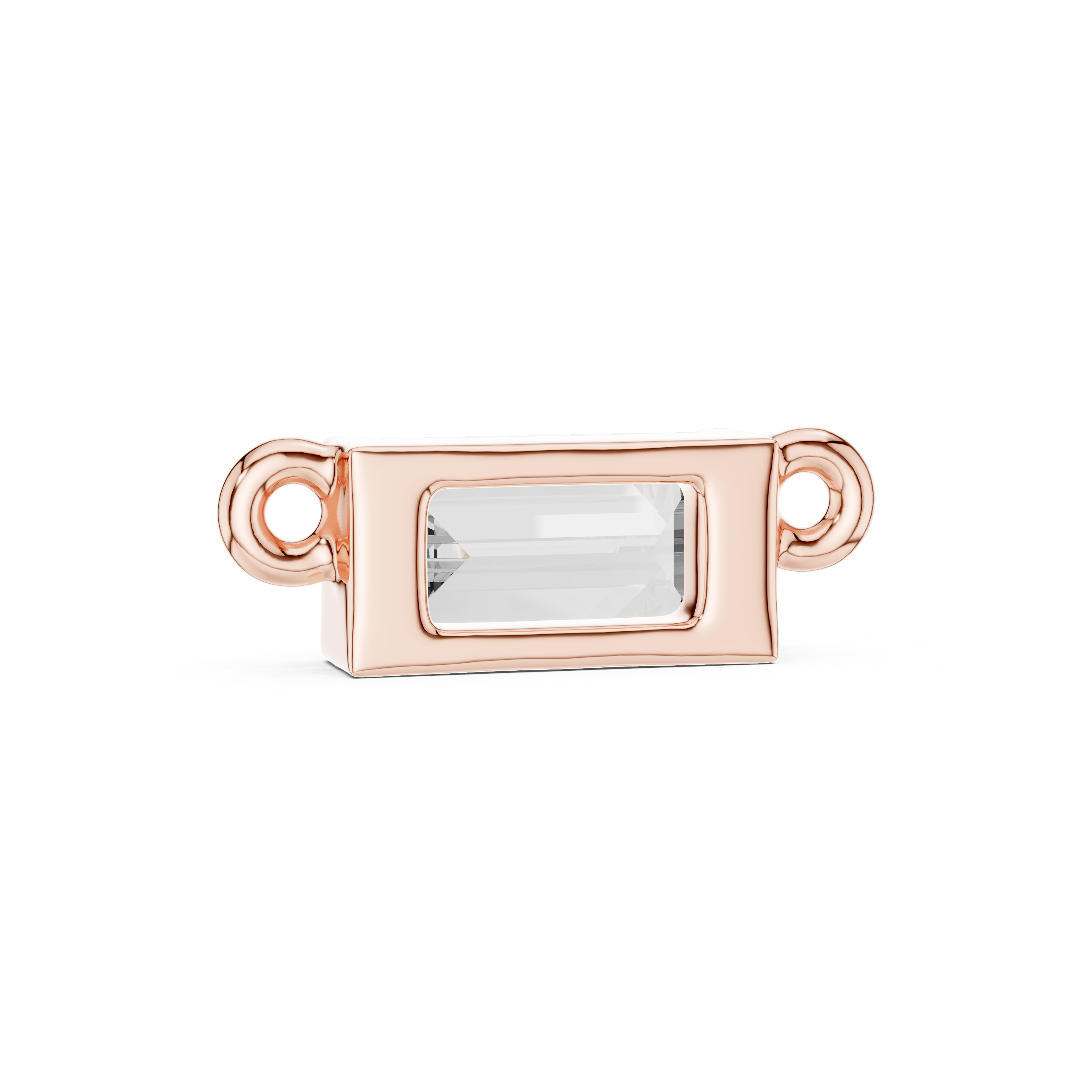 Emerald Cut Diamond Connector