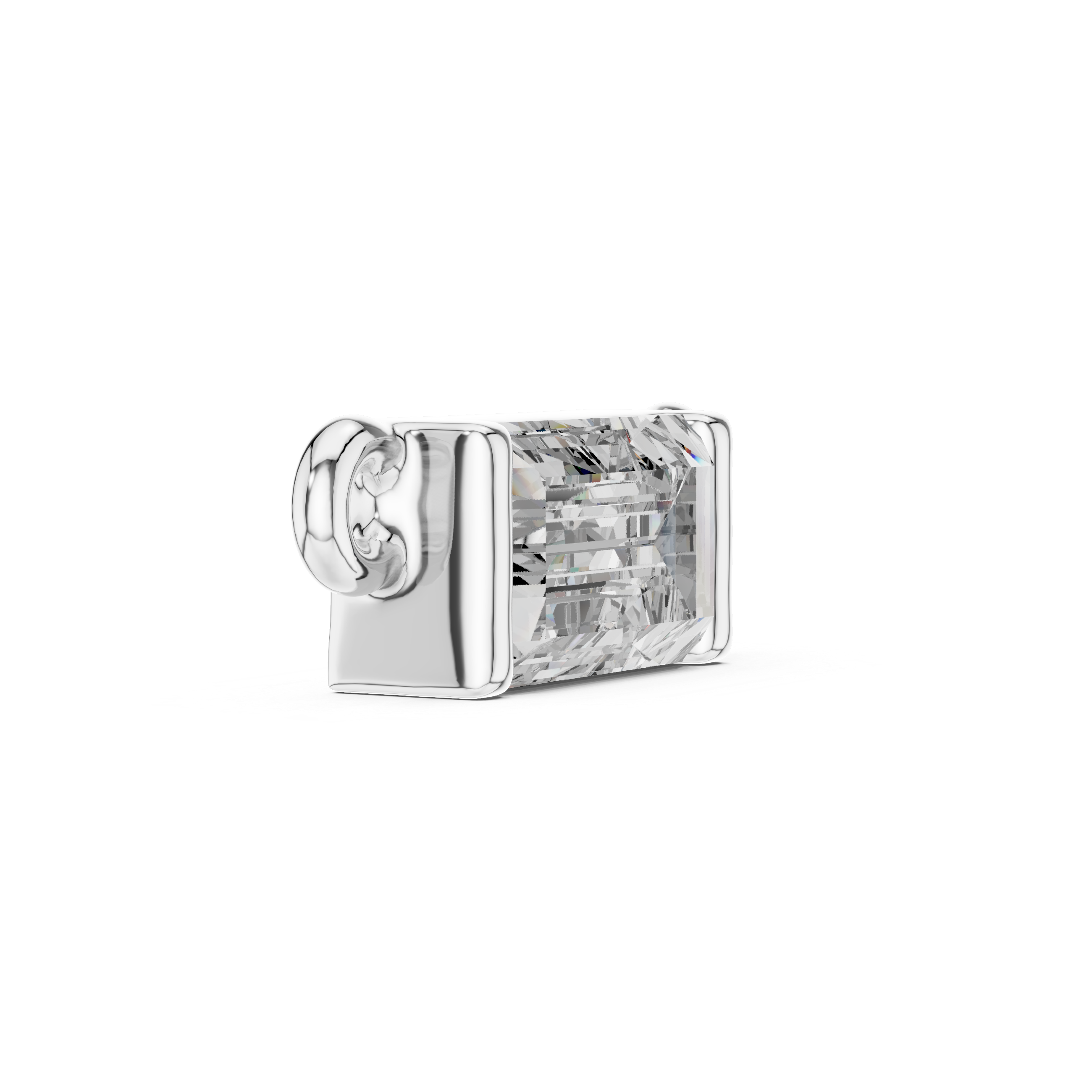 Emerald Cut Diamond Connector