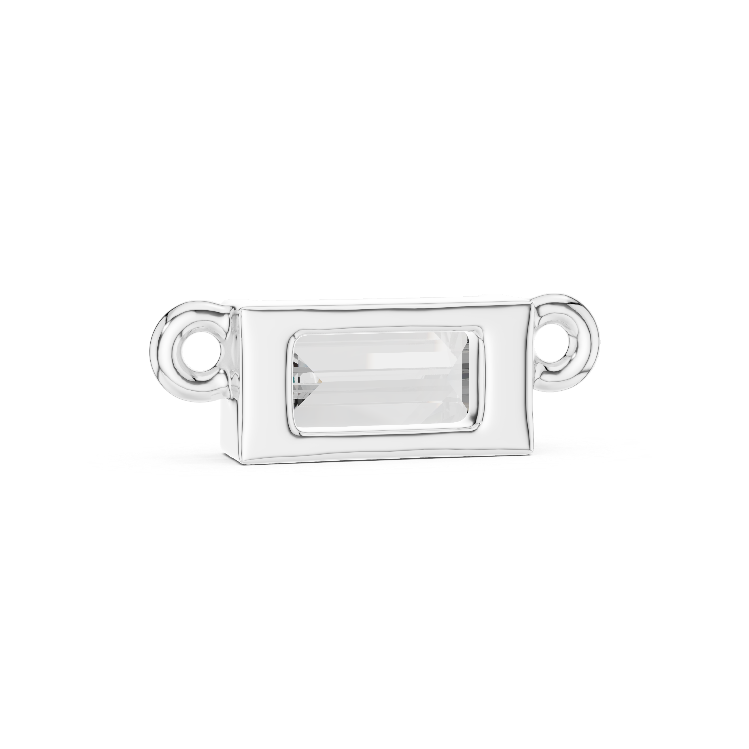 Emerald Cut Diamond Connector