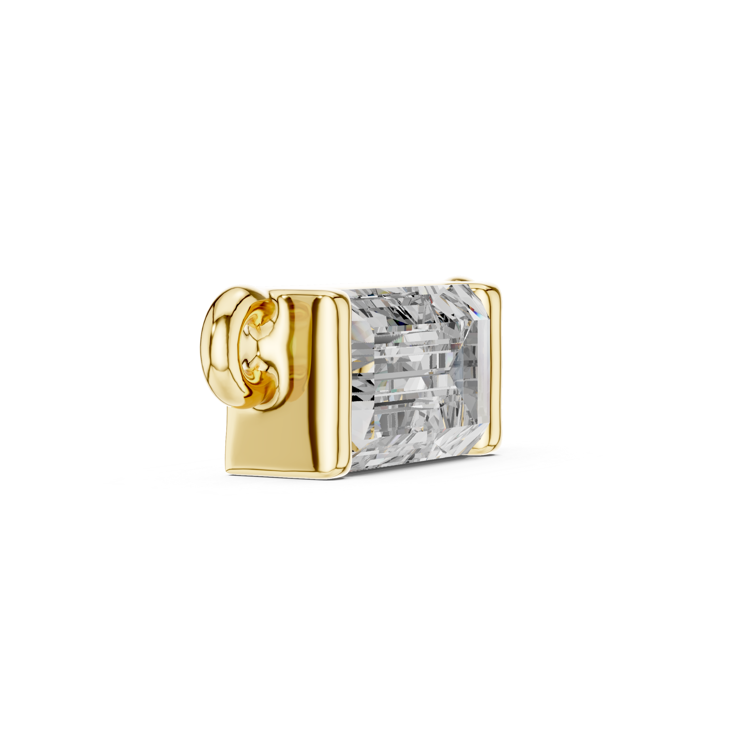 Emerald Cut Diamond Connector