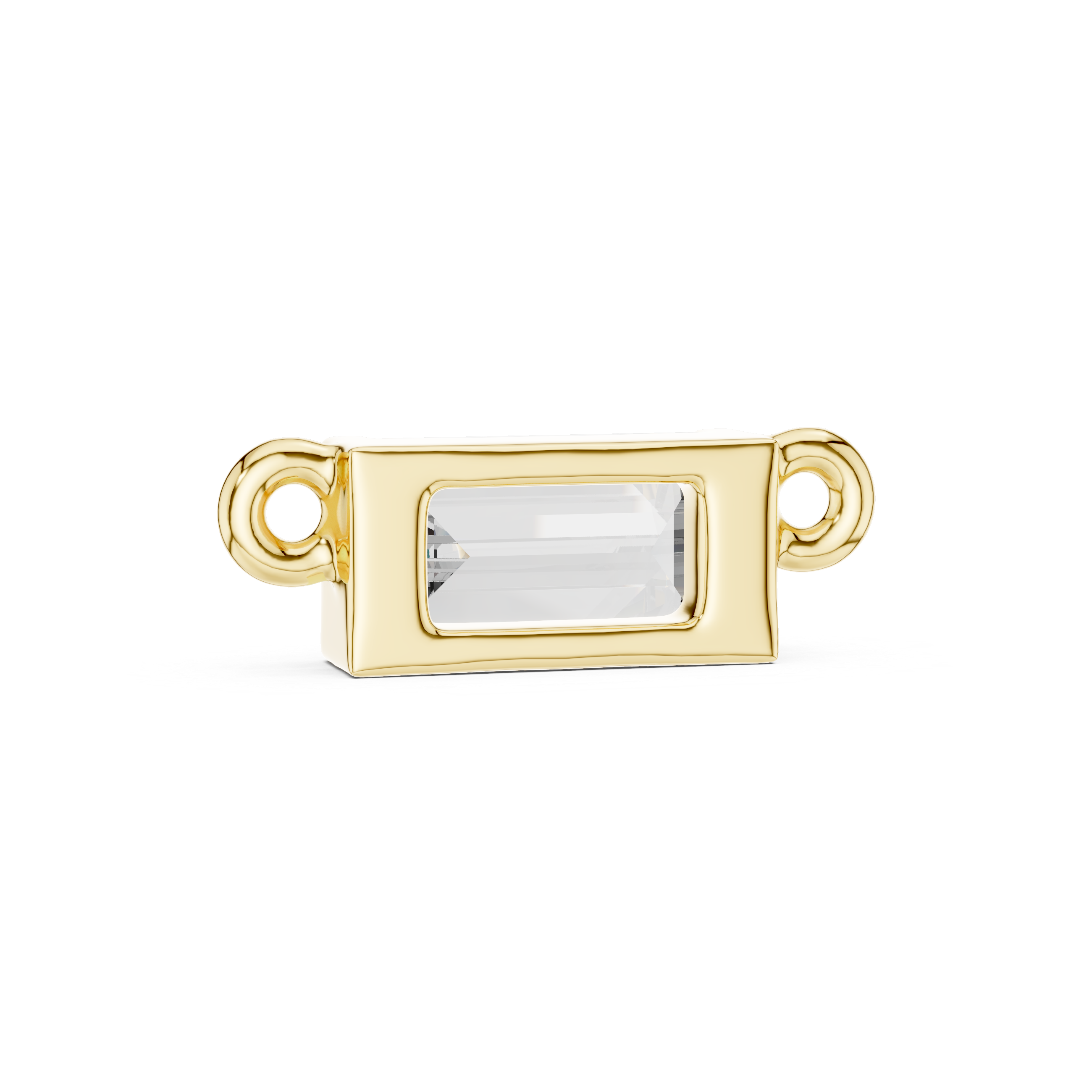 Emerald Cut Diamond Connector