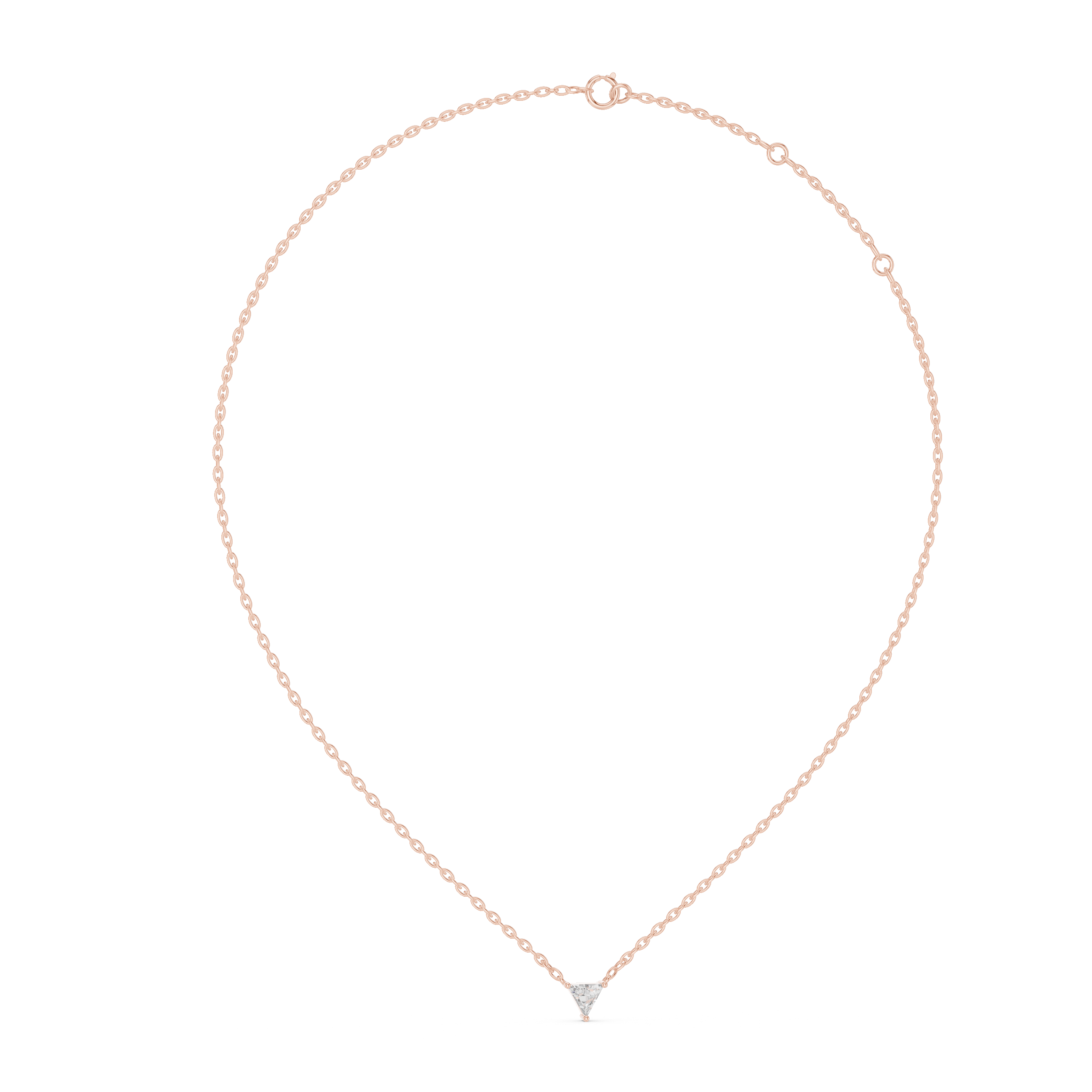 Minimal Triangle Diamond Pendant