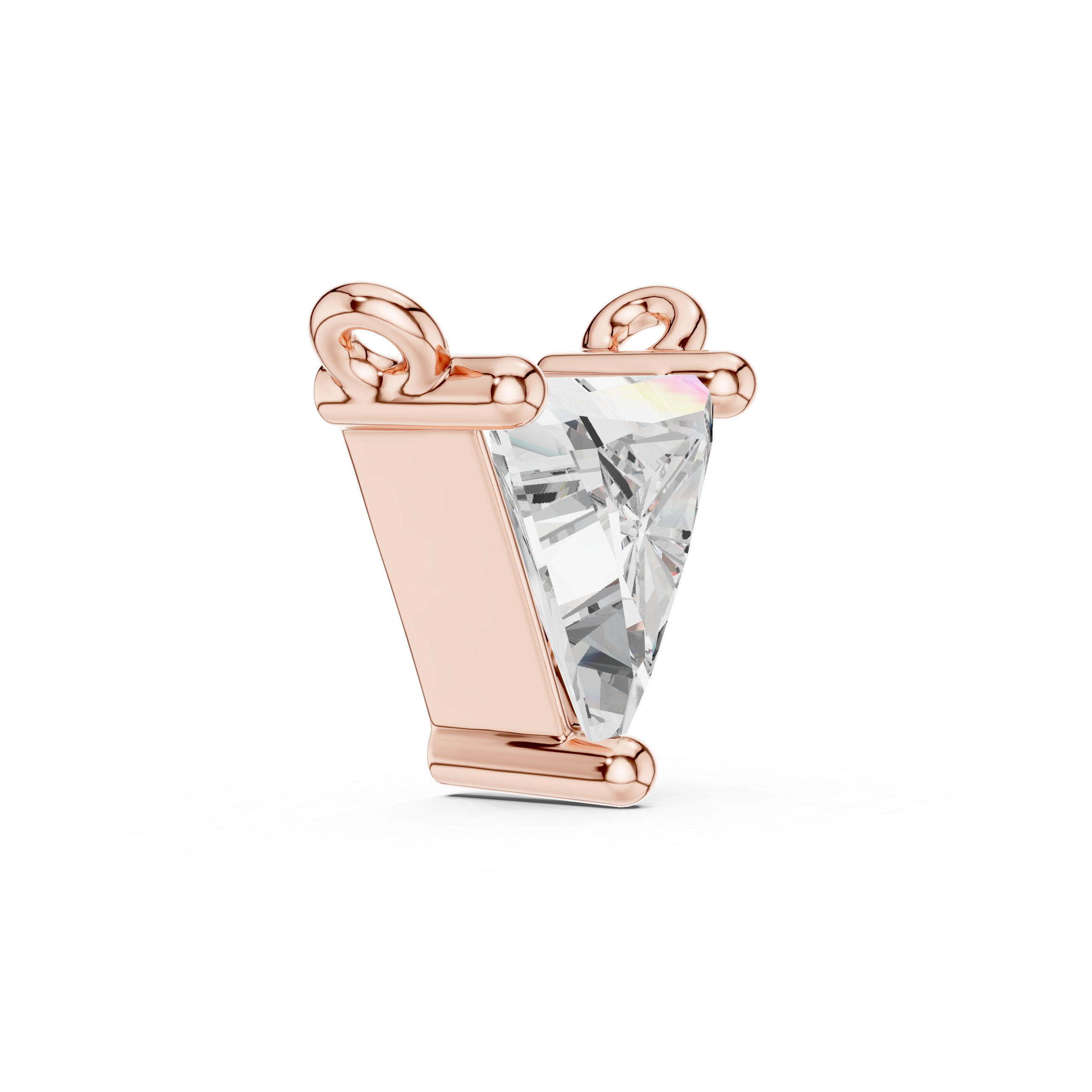 Minimal Triangle Diamond Pendant