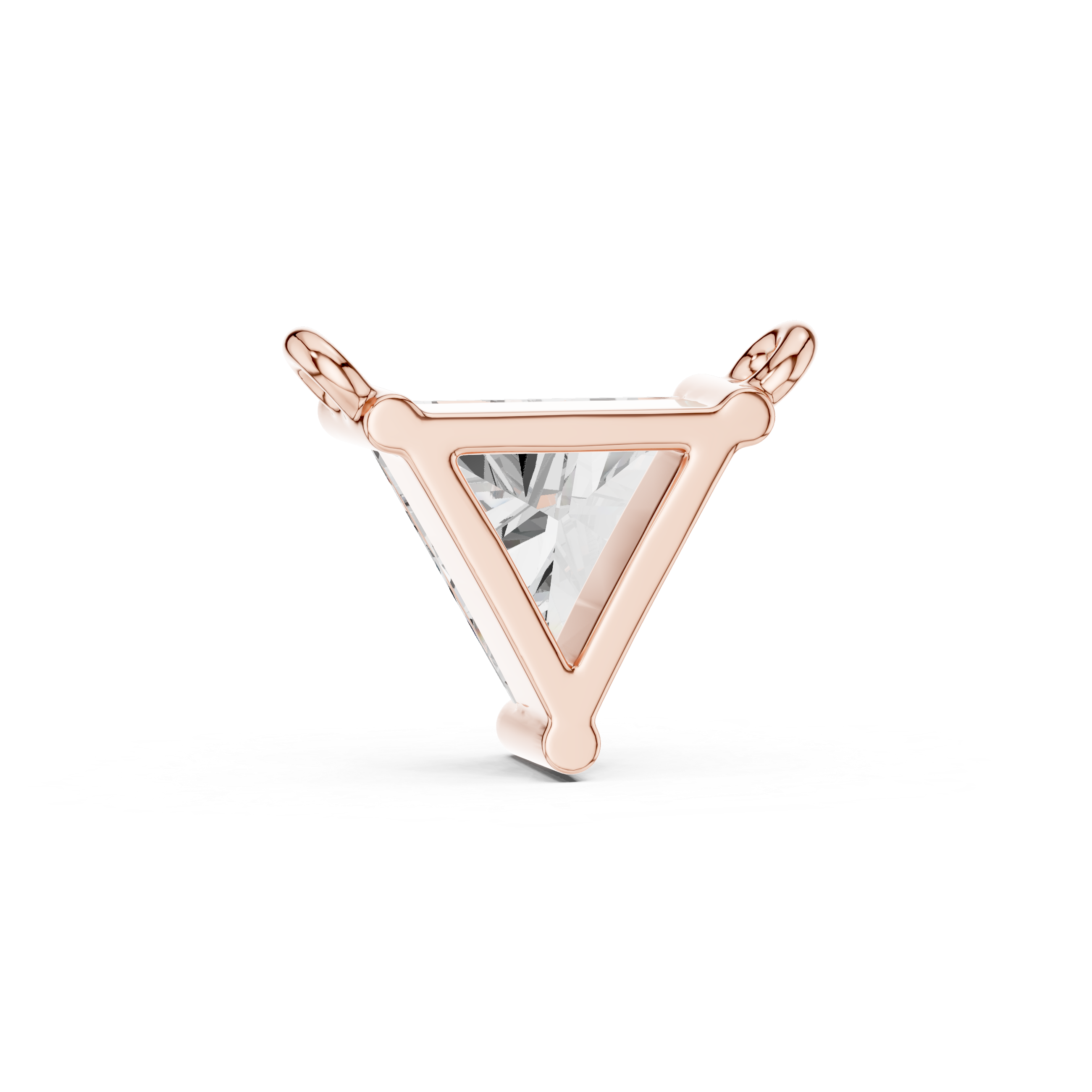 Minimal Triangle Diamond Pendant