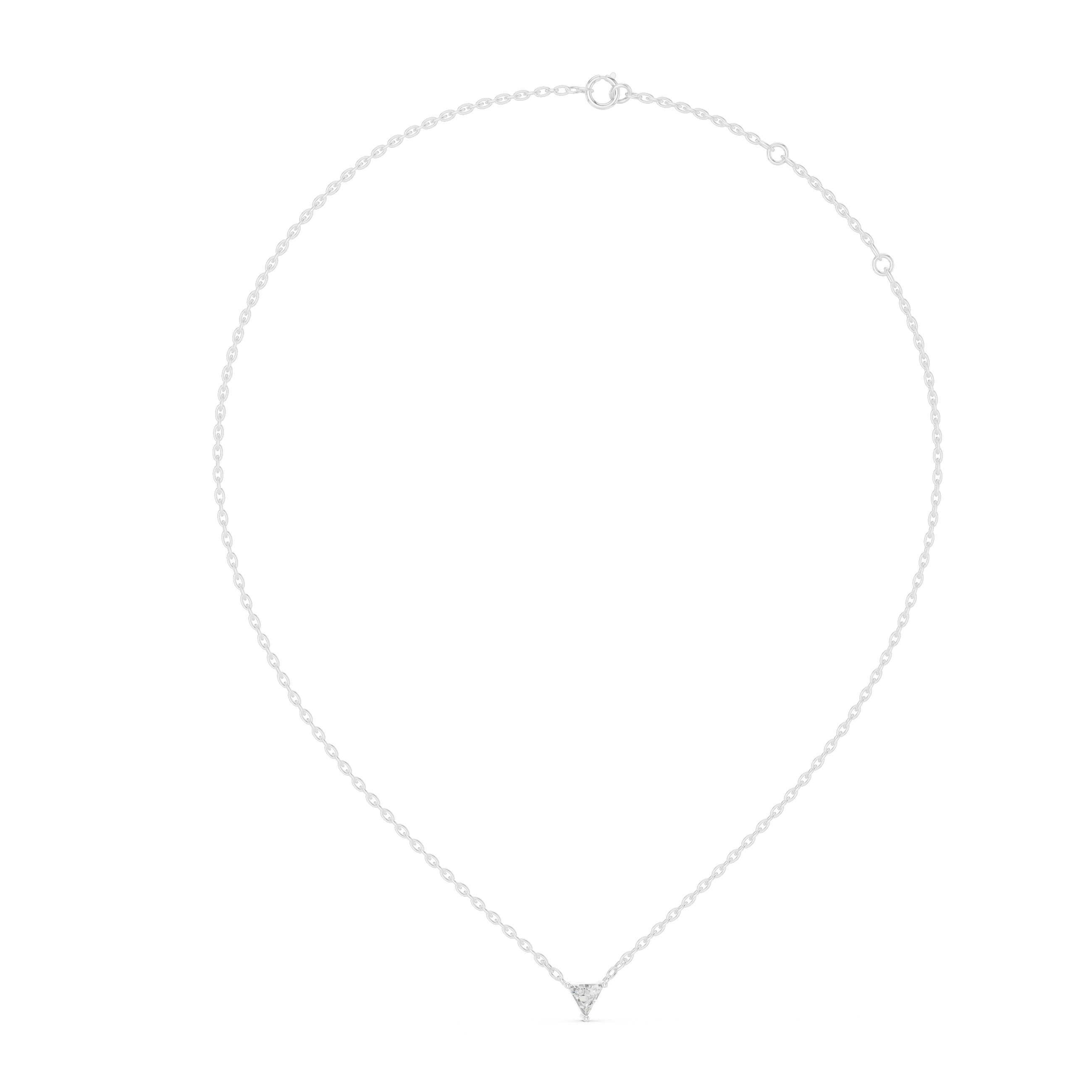 Minimal Triangle Diamond Pendant