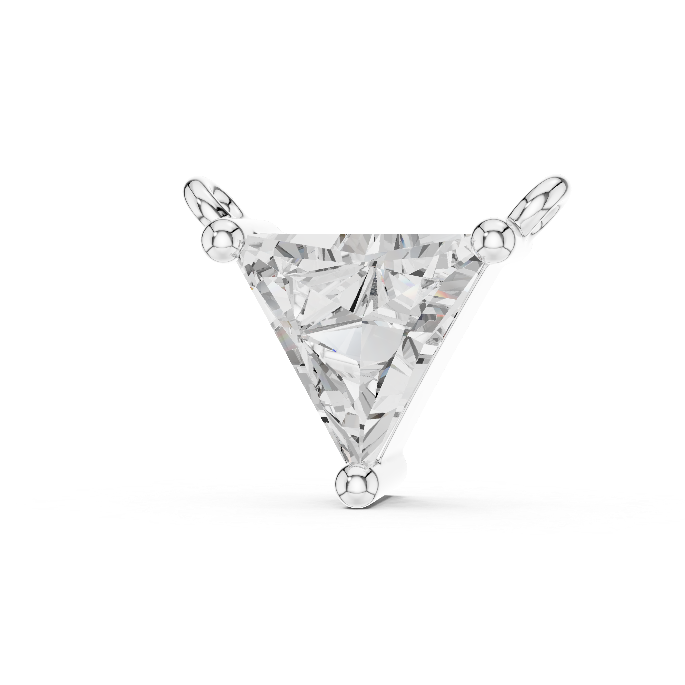 Minimal Triangle Diamond Pendant