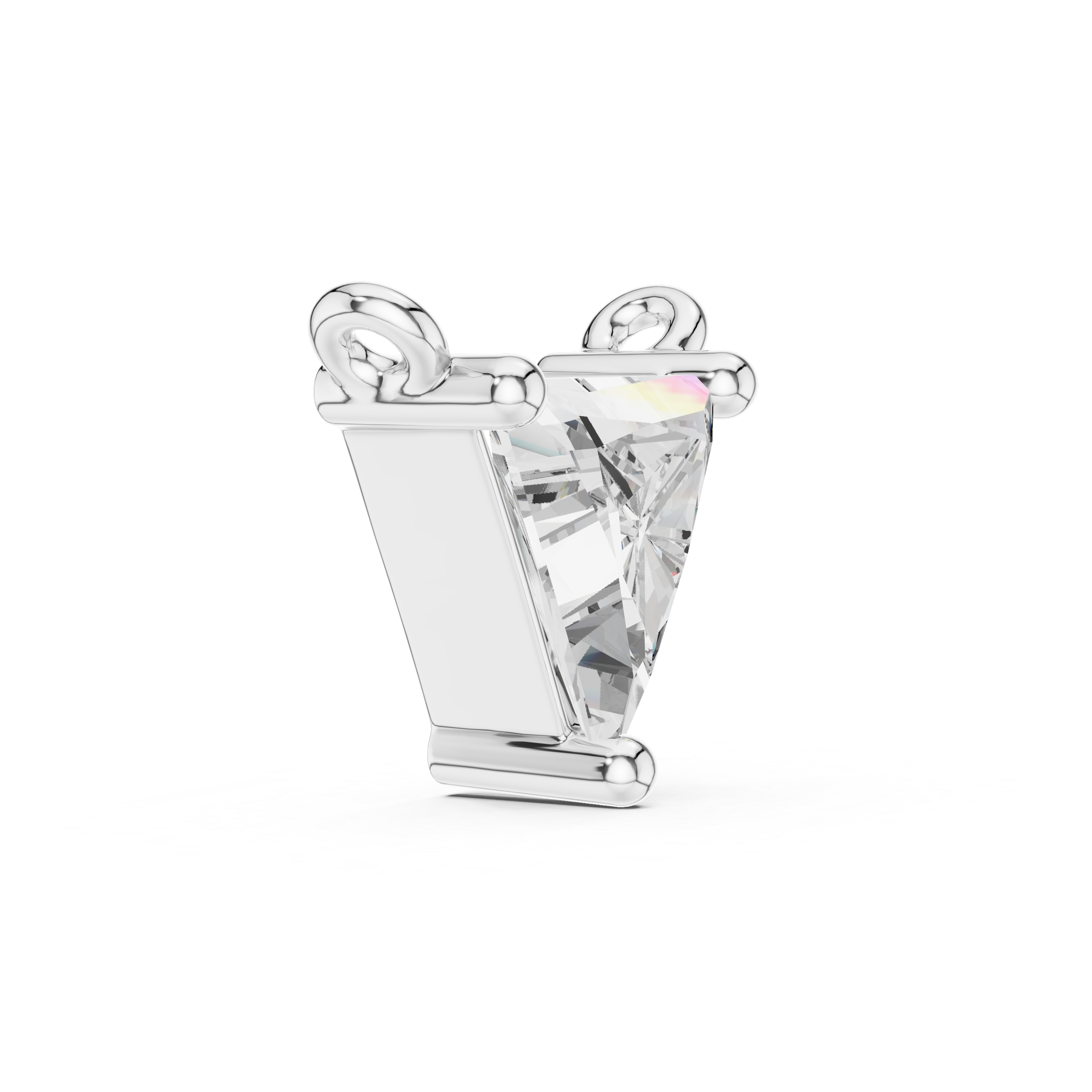 Minimal Triangle Diamond Pendant