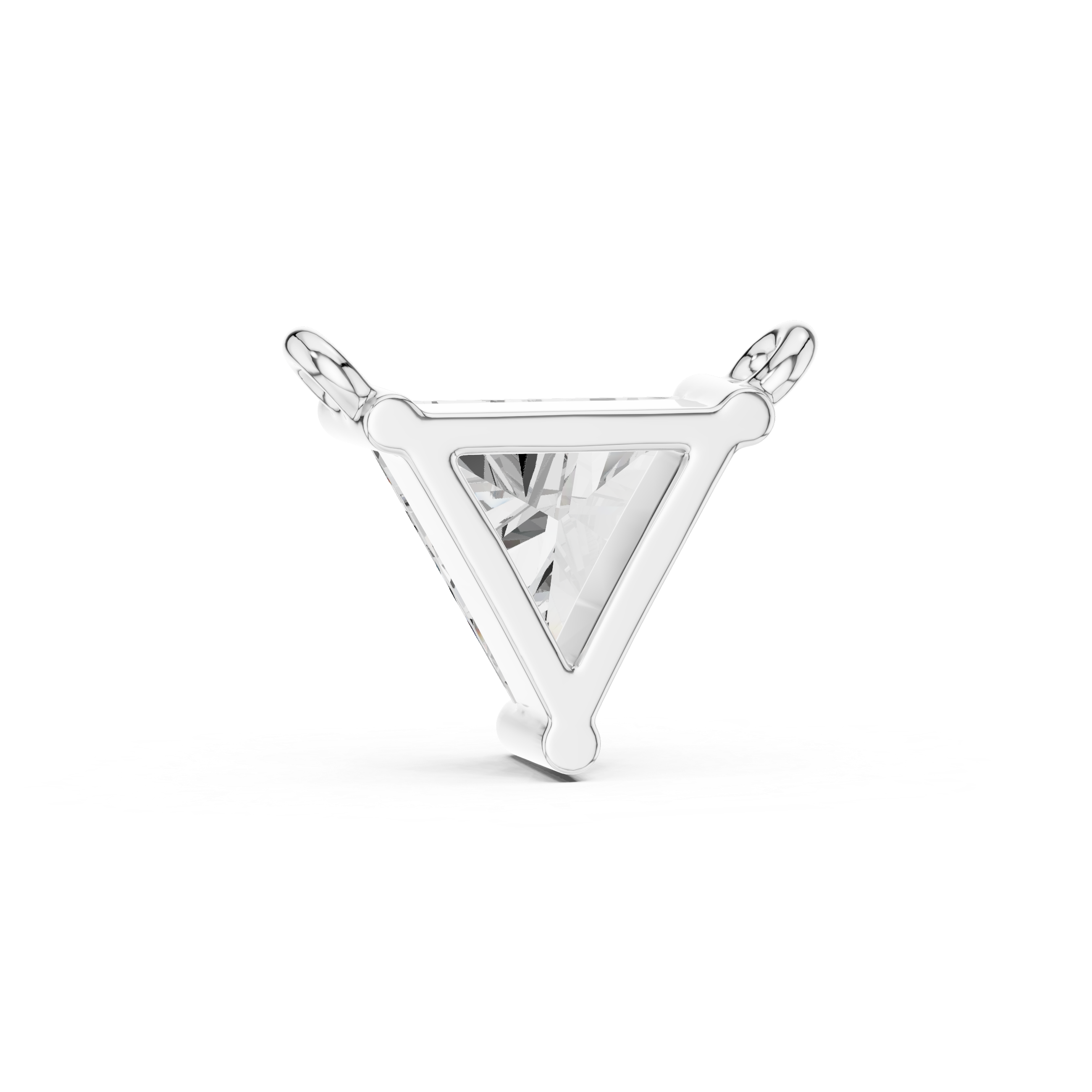 Minimal Triangle Diamond Pendant
