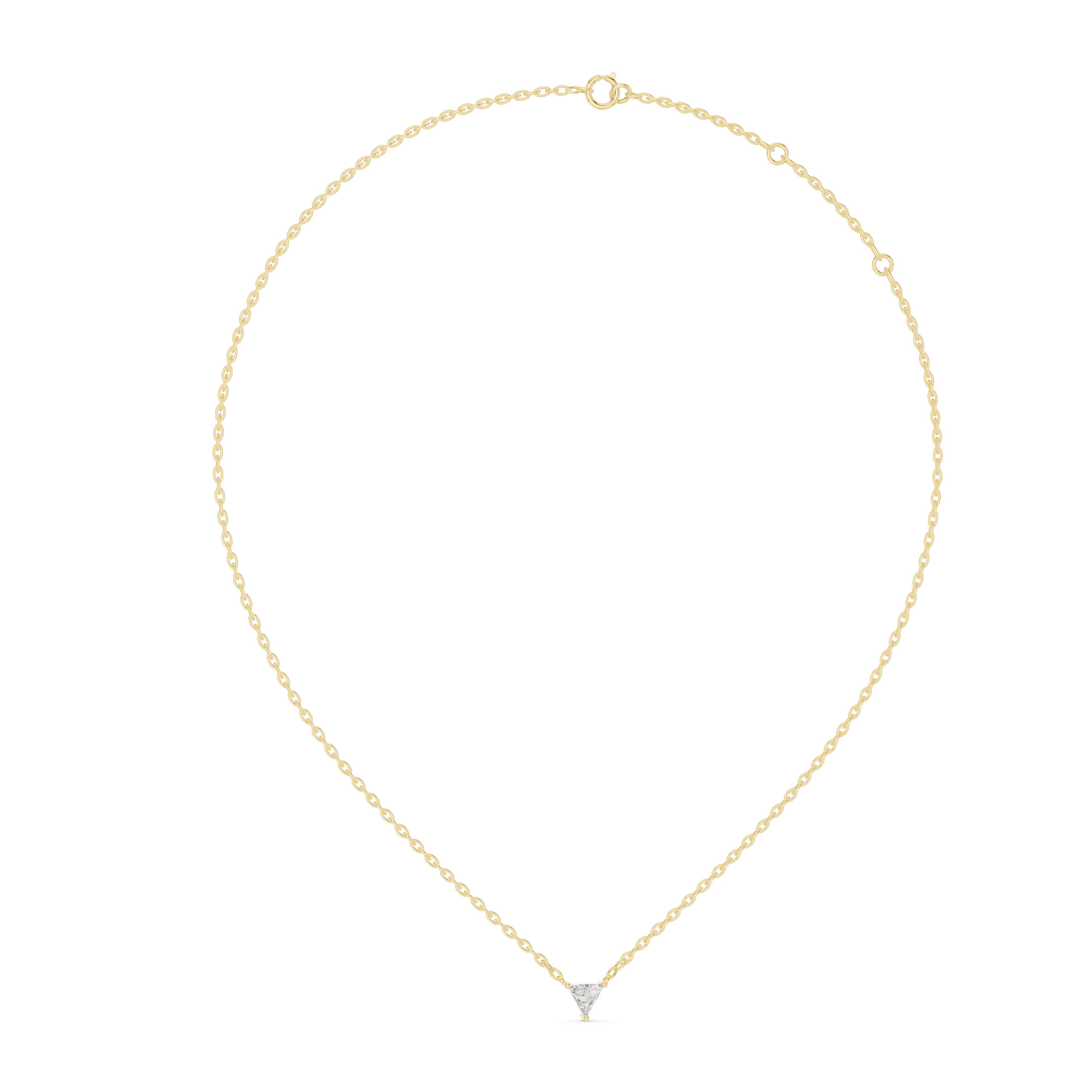 Minimal Triangle Diamond Pendant