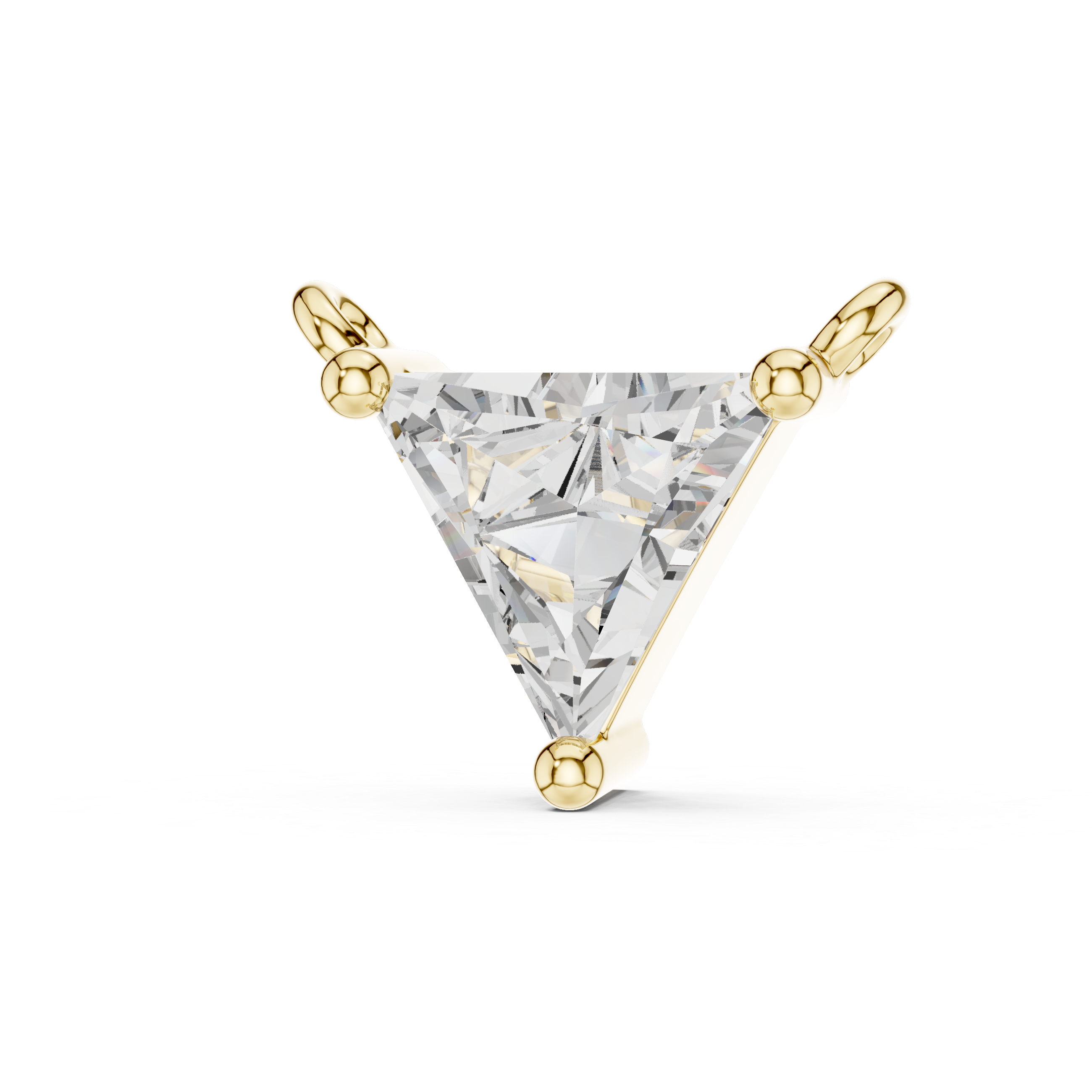 Minimal Triangle Diamond Pendant