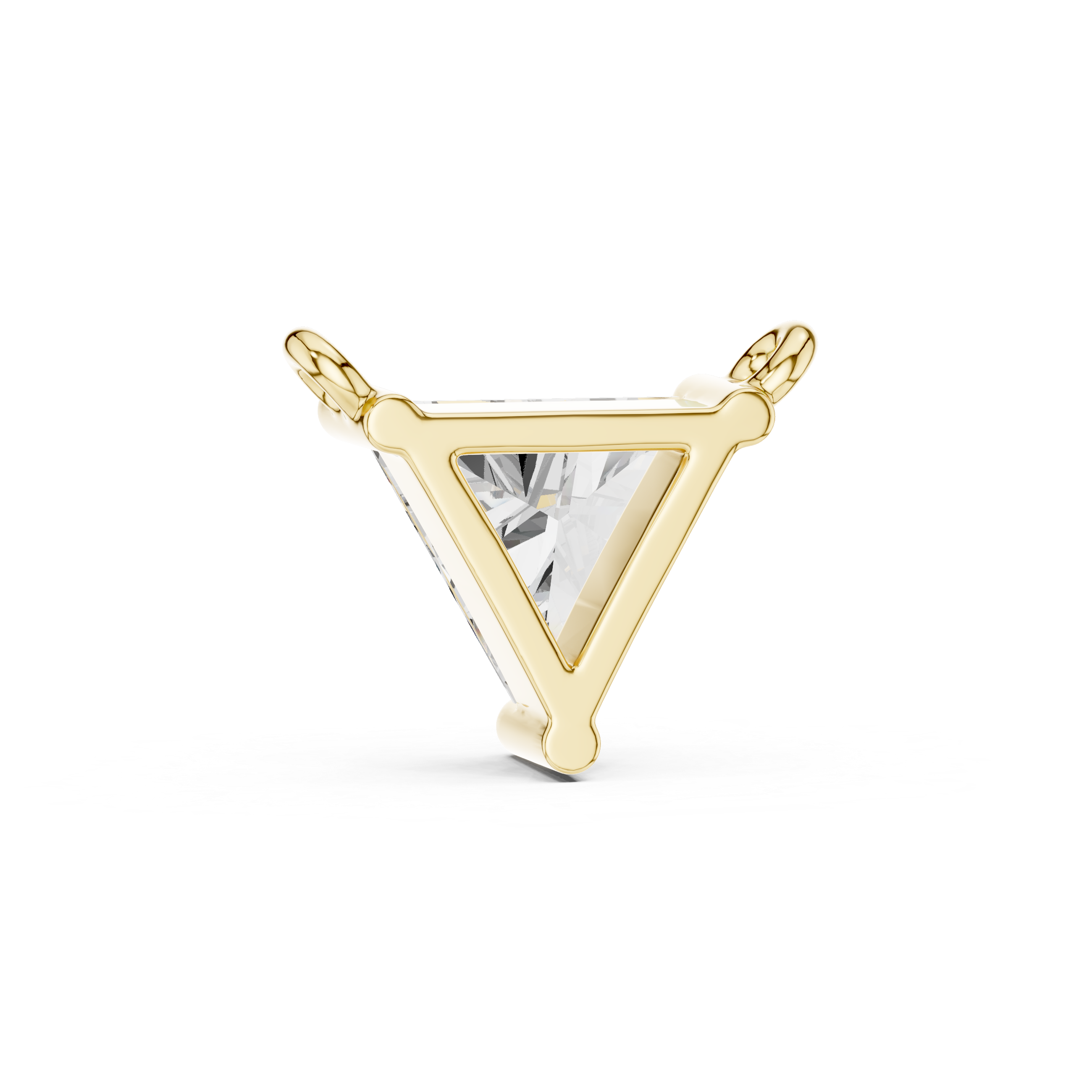 Minimal Triangle Diamond Pendant