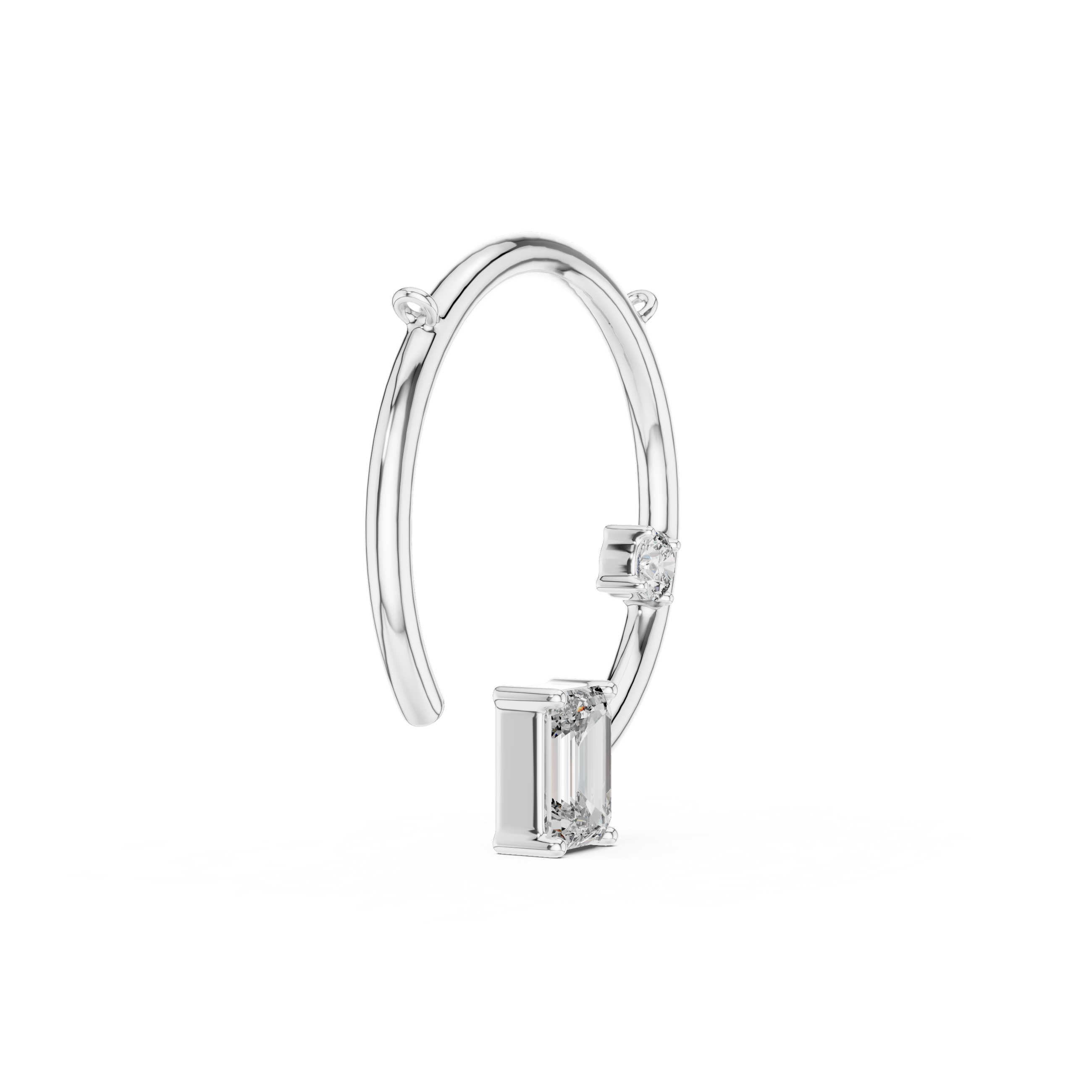 Modern Circle Diamond Pendant