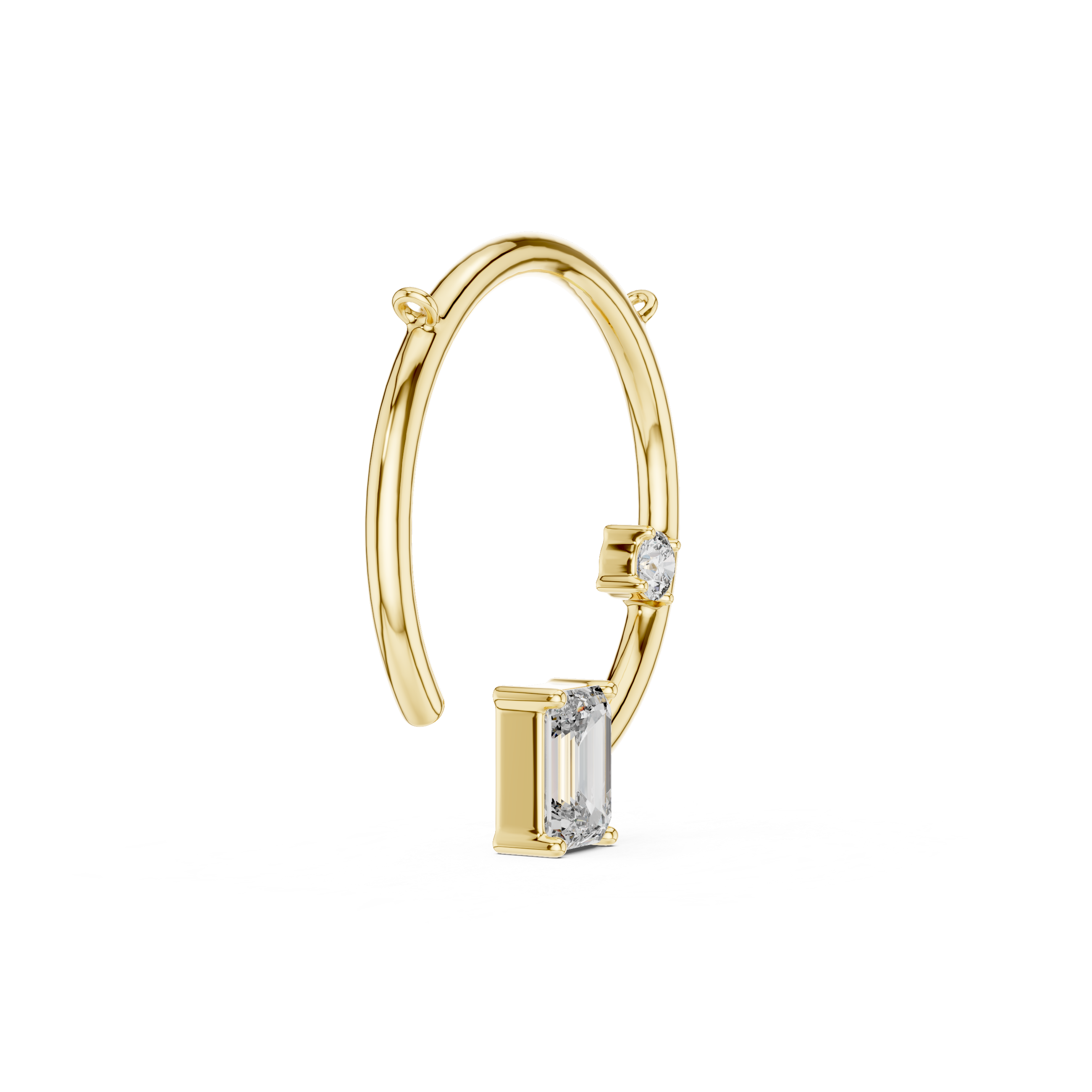 Modern Circle Diamond Pendant