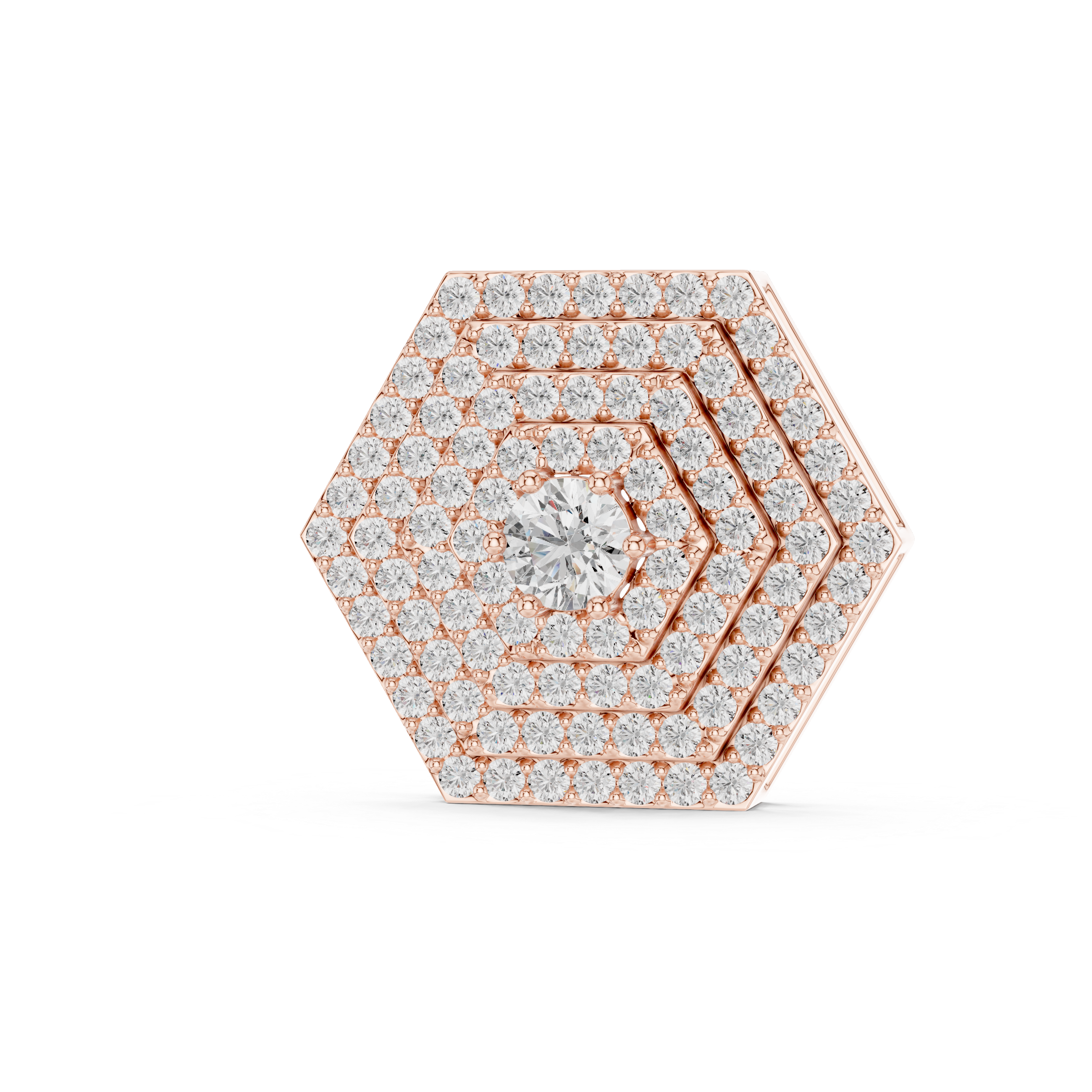 Luxury Hexagon Diamond Pendant