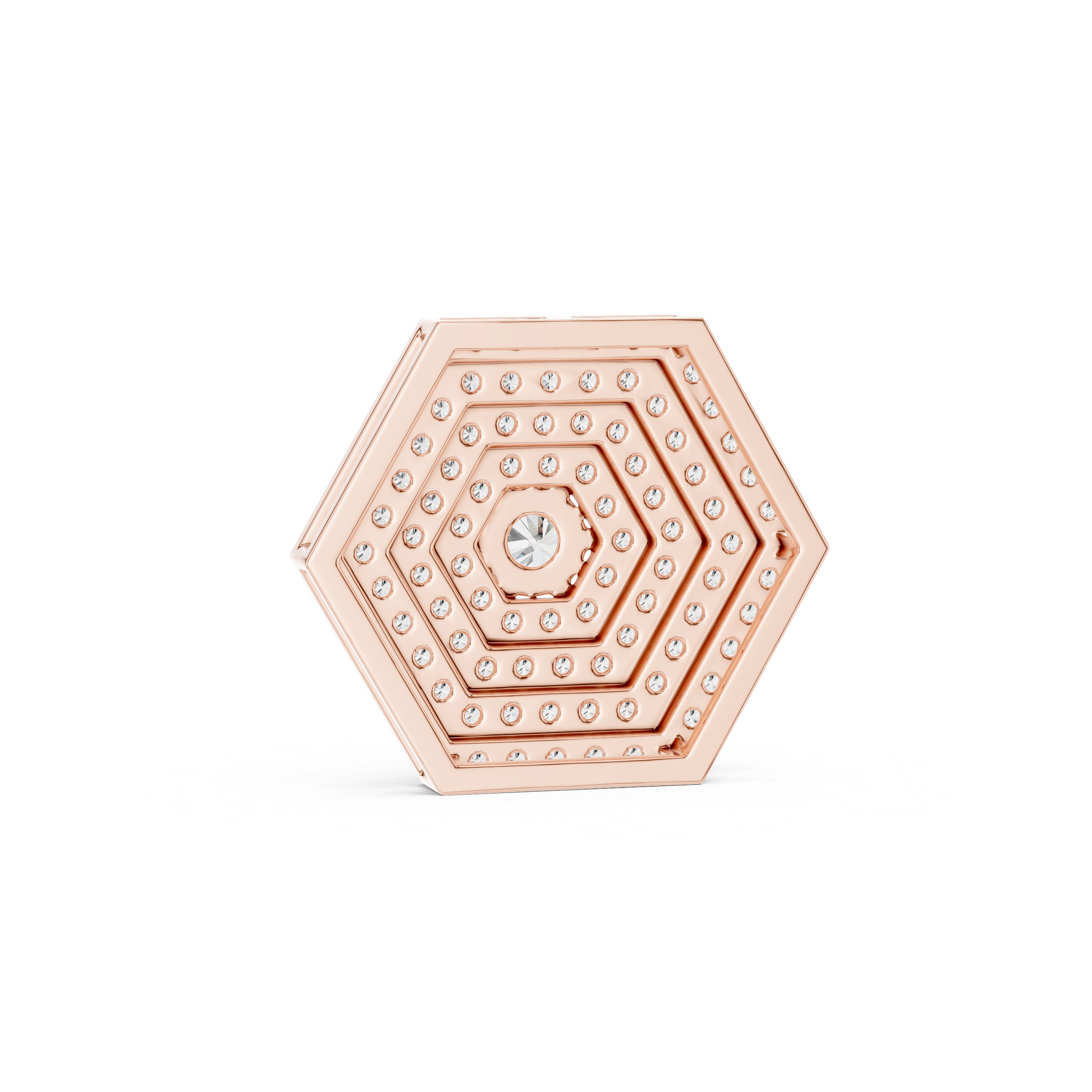 Luxury Hexagon Diamond Pendant