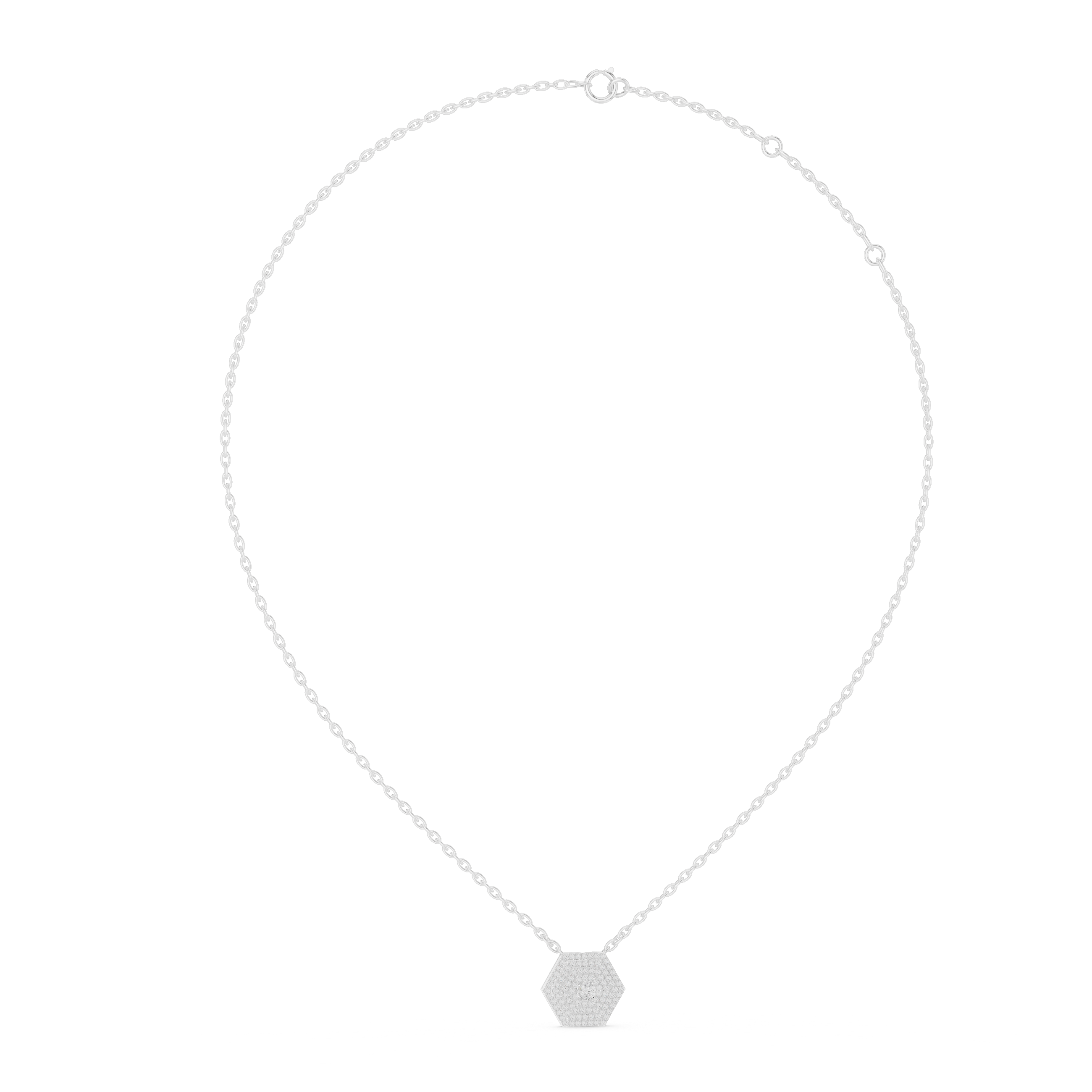 Luxury Hexagon Diamond Pendant
