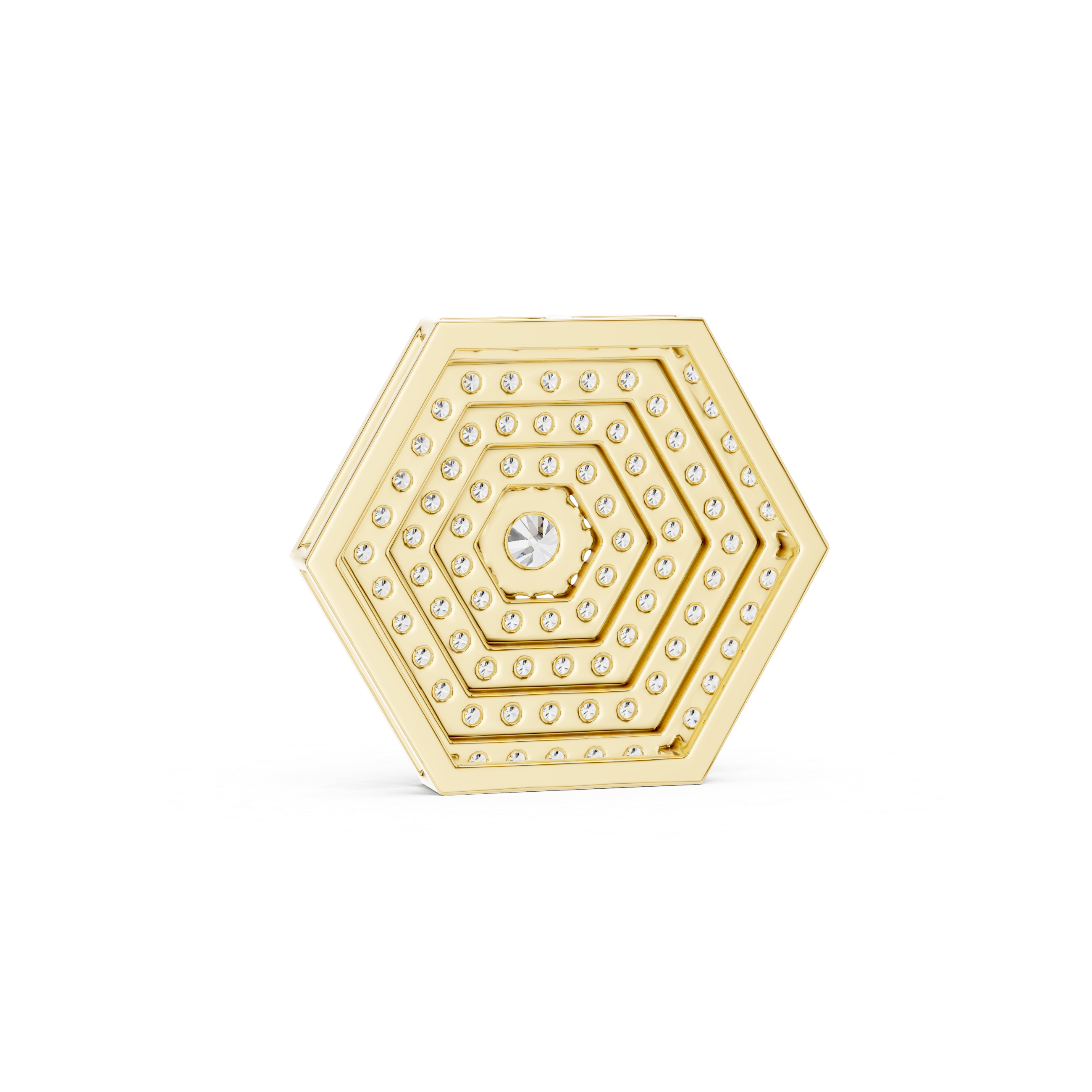 Luxury Hexagon Diamond Pendant