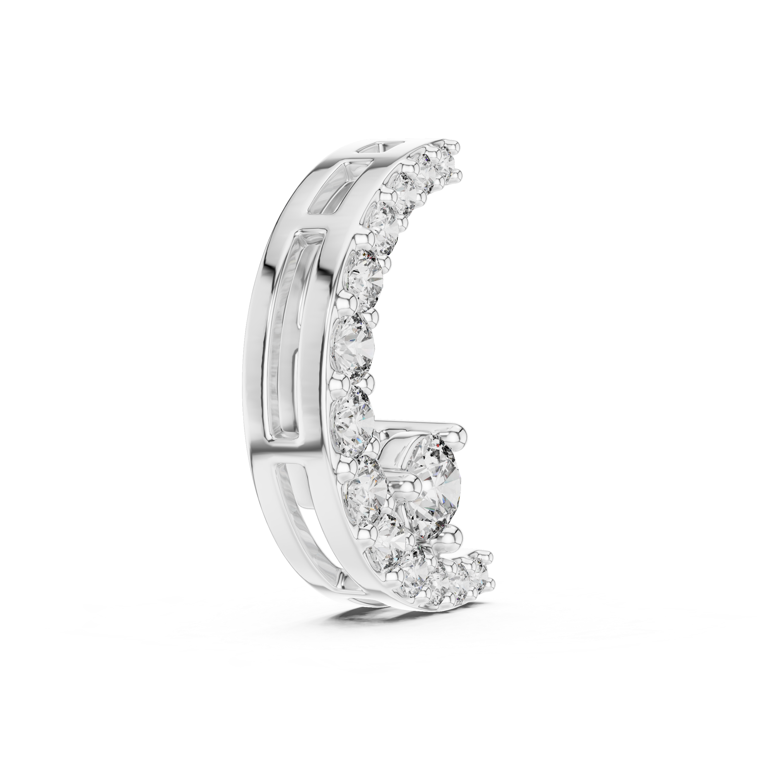 Luxury Crescent Diamond Pendant