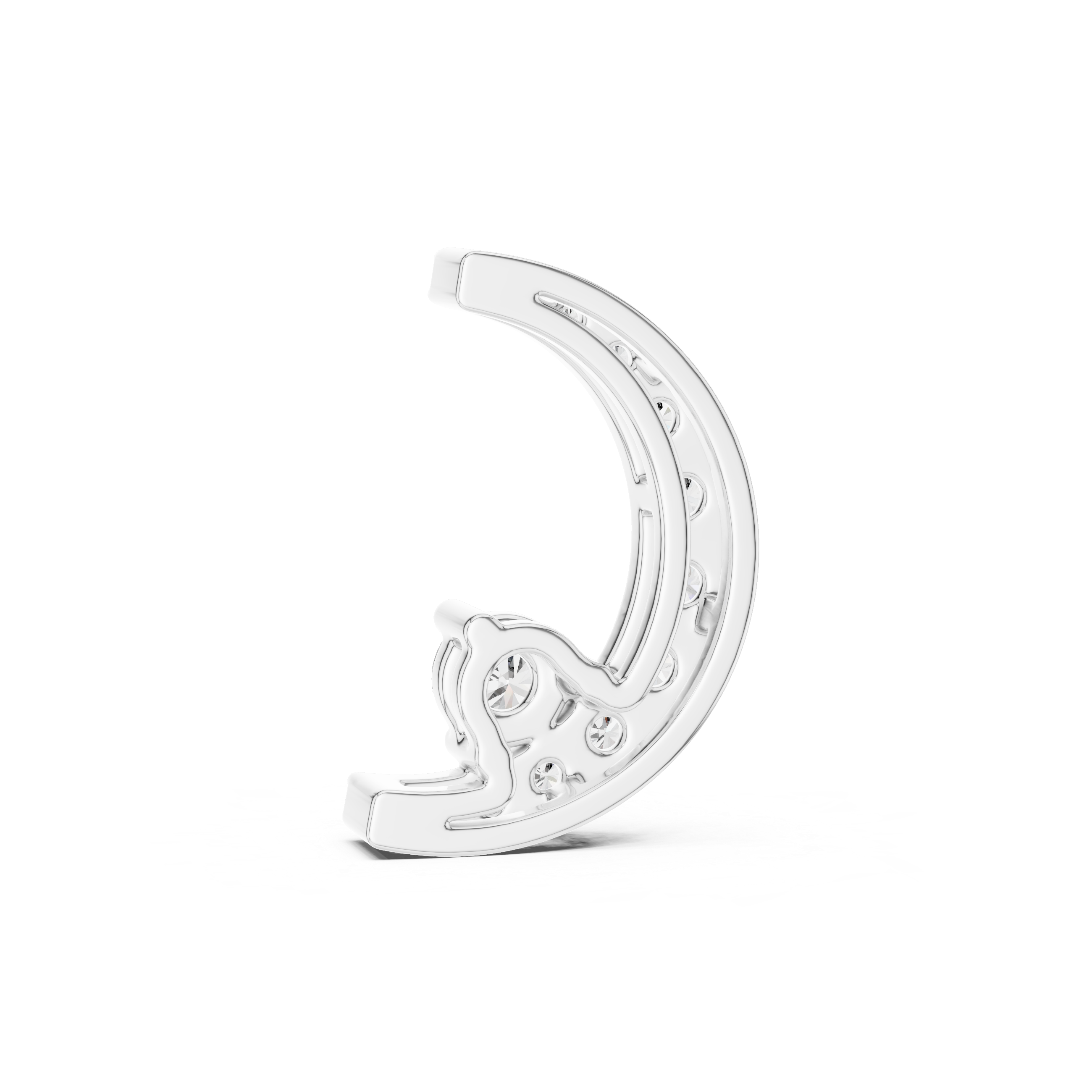Luxury Crescent Diamond Pendant