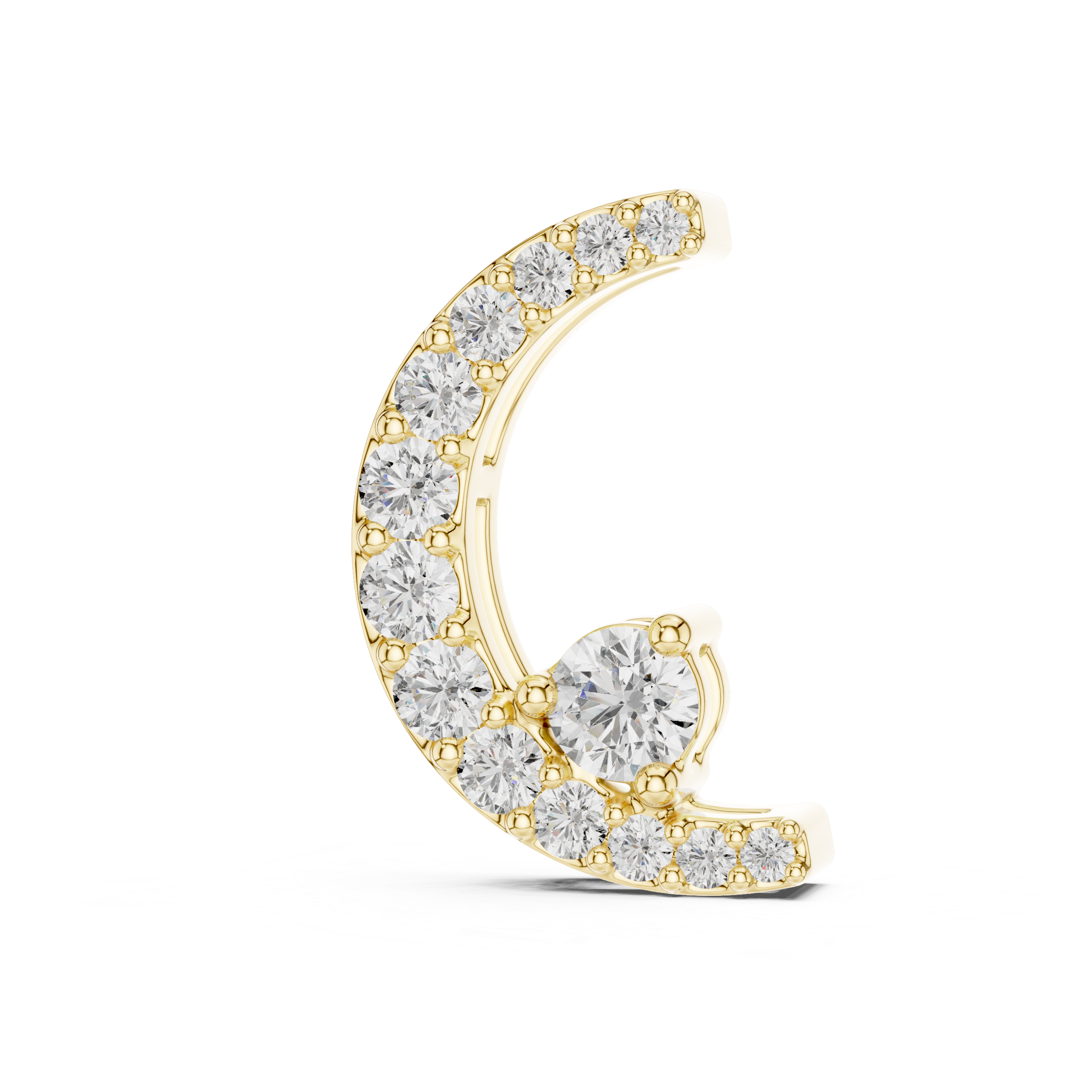 Luxury Crescent Diamond Pendant