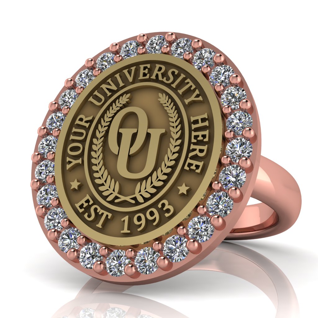 Circum Oval | Classic Dome Band Custom Collage Ring