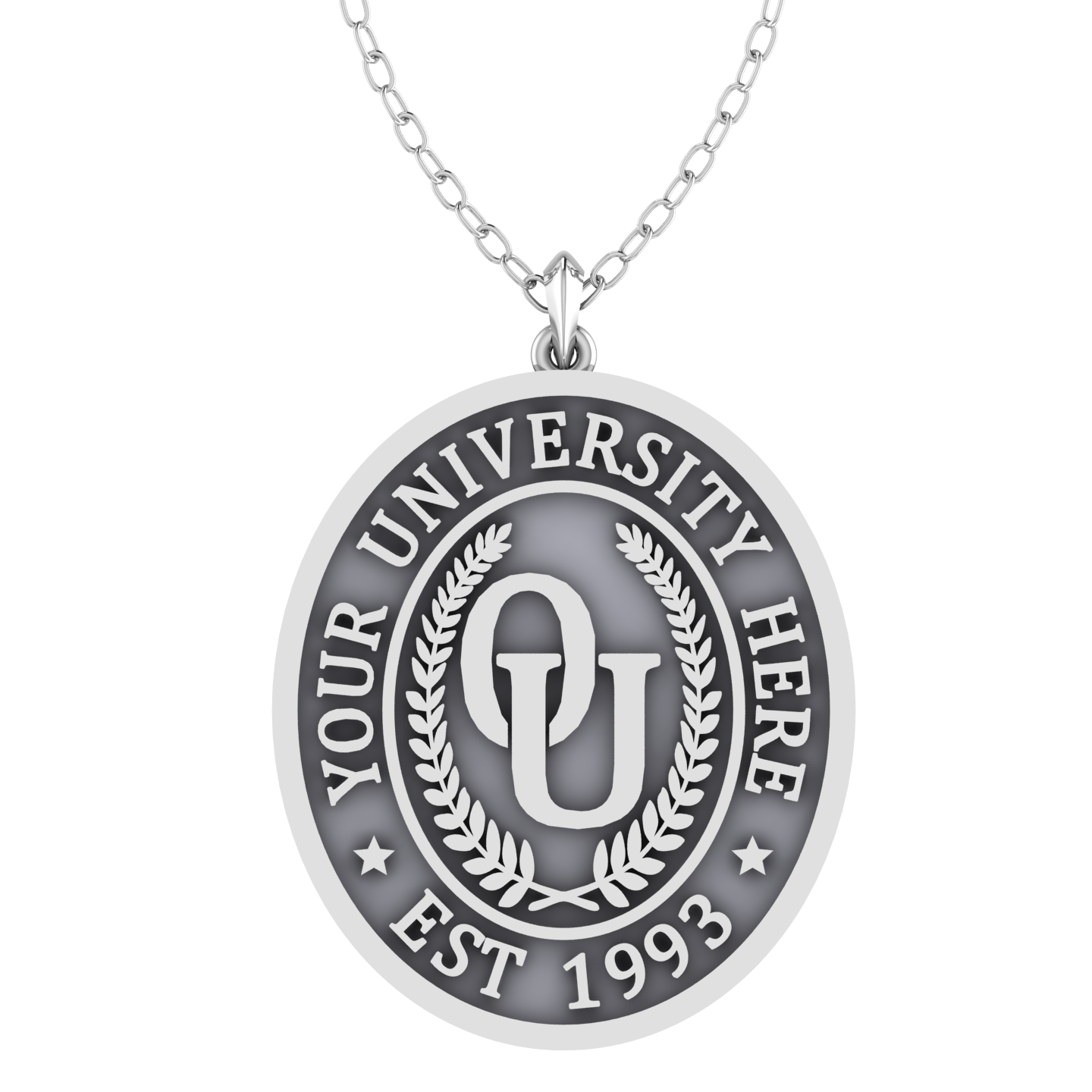 Oval | Custom Unisex University Pendant