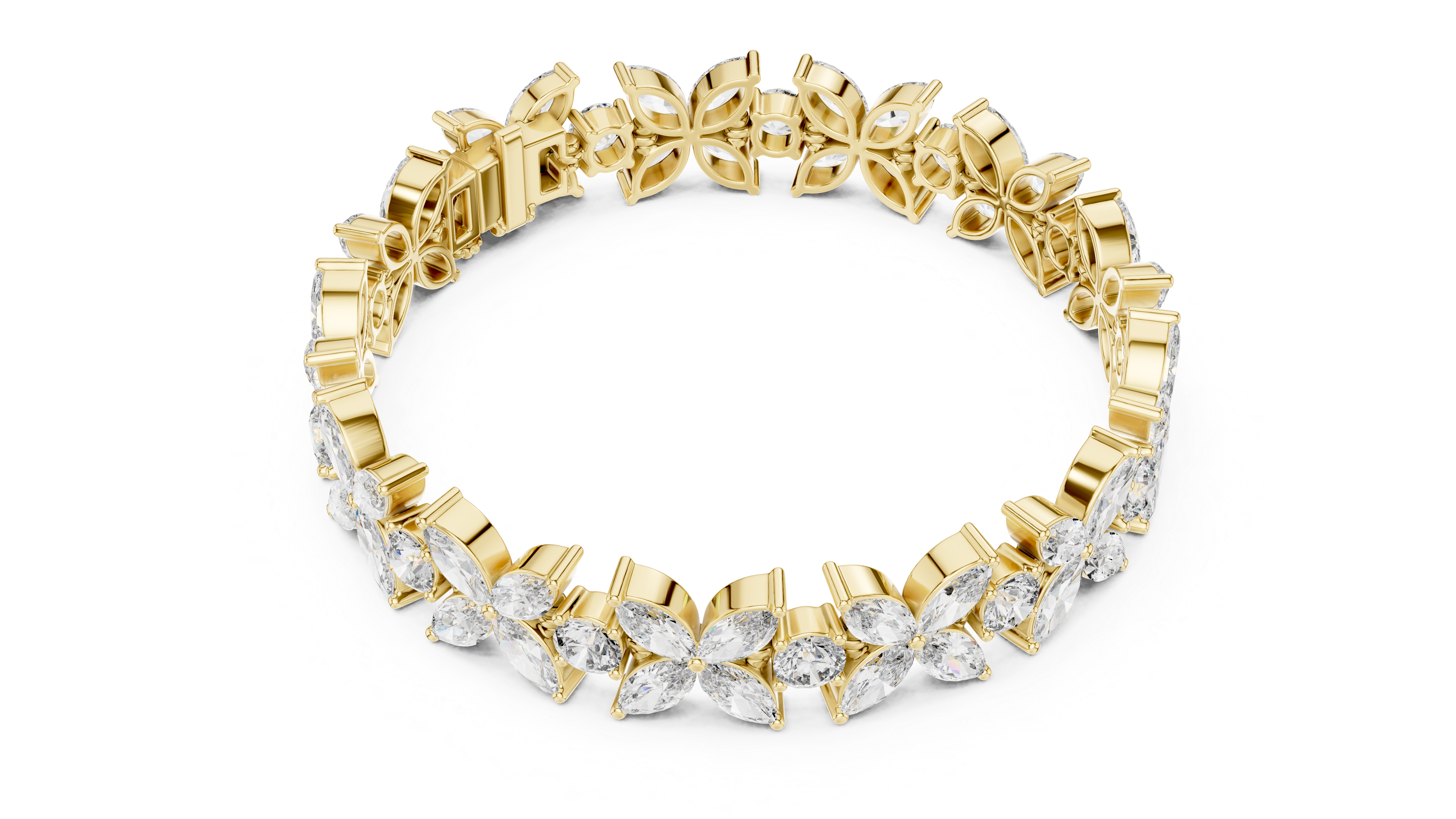 Luxury Floral Diamond Bracelet