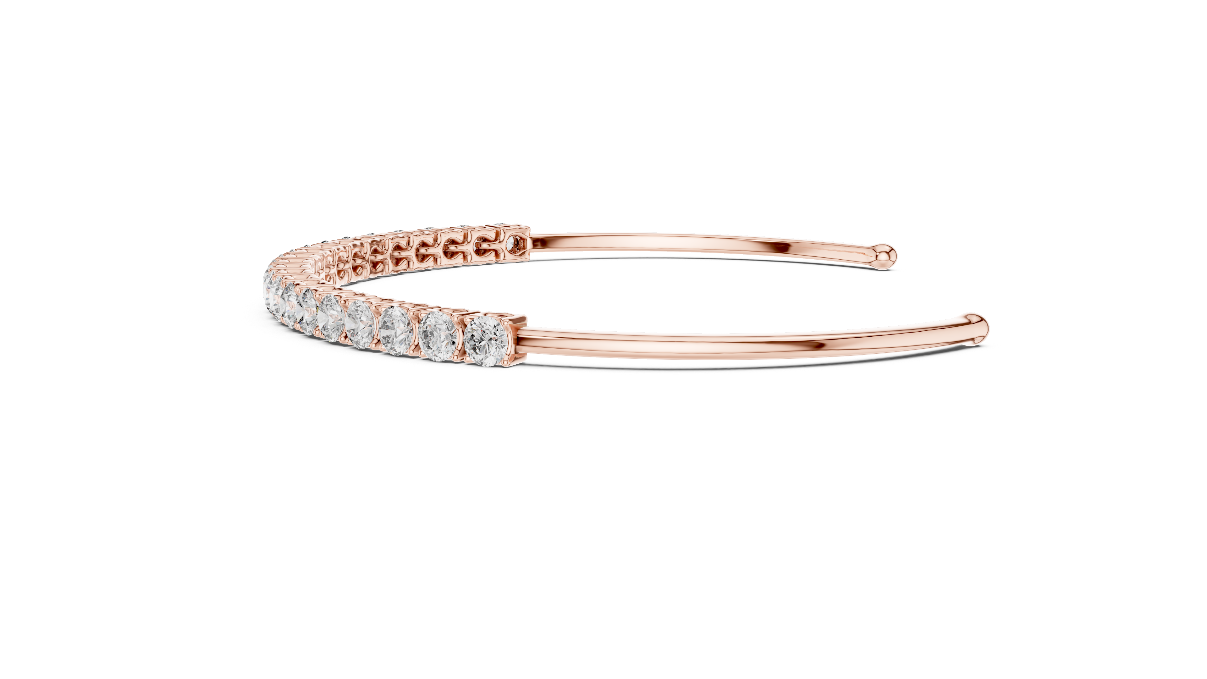 Open Diamond Cuff Bangle