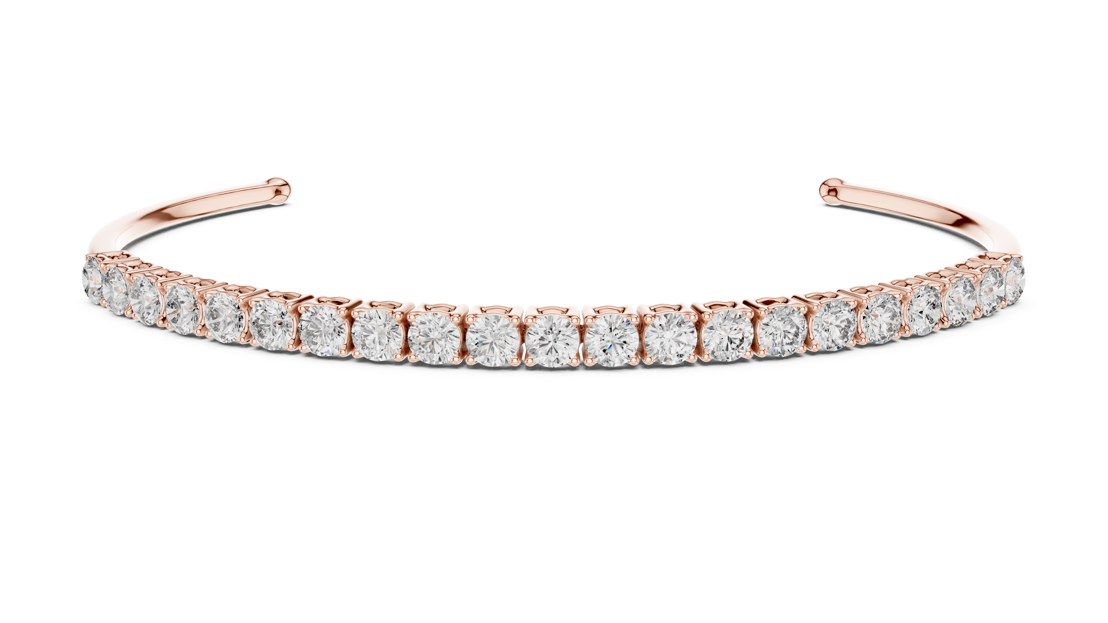 Open Diamond Cuff Bangle