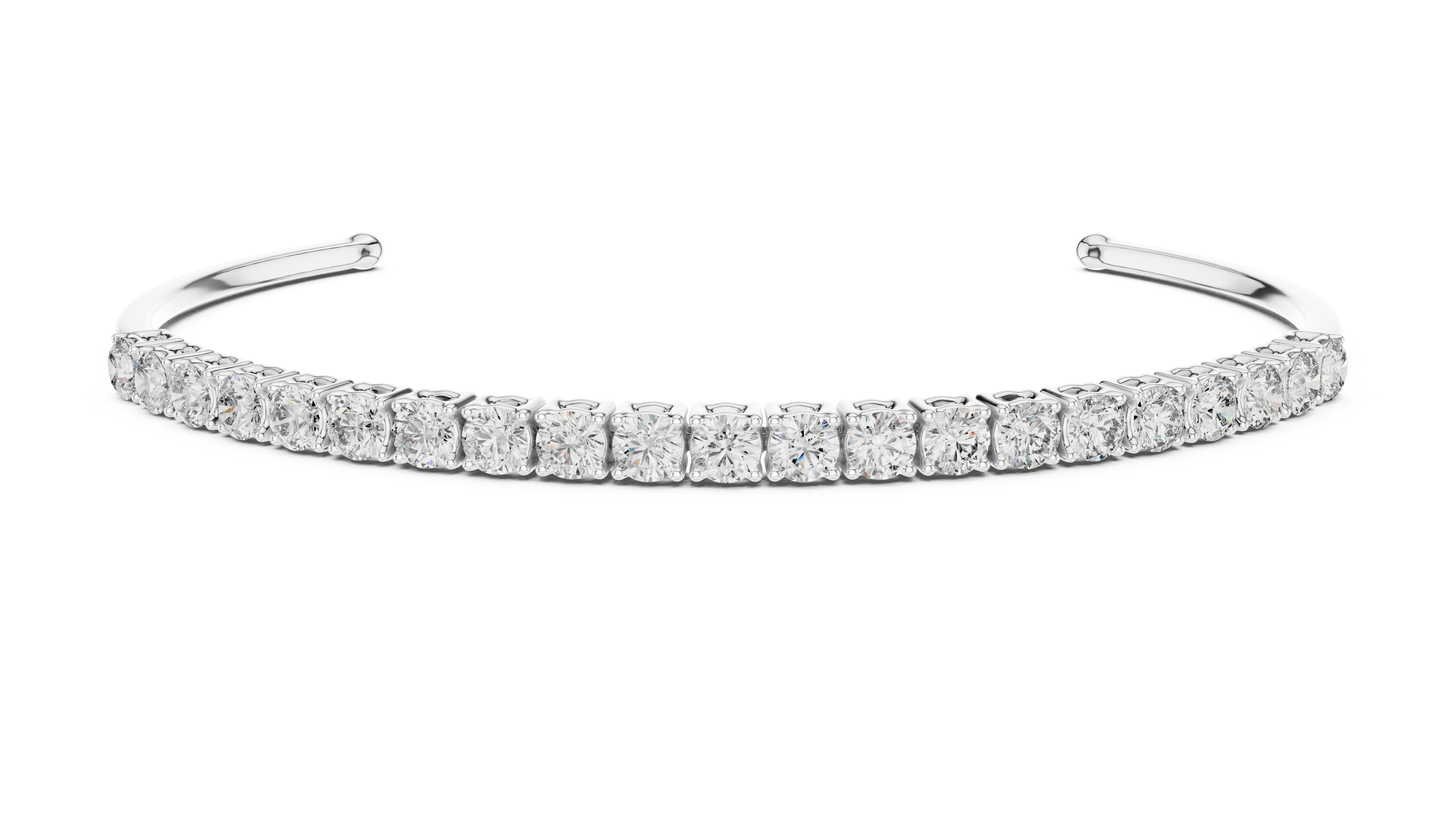 Open Diamond Cuff Bangle