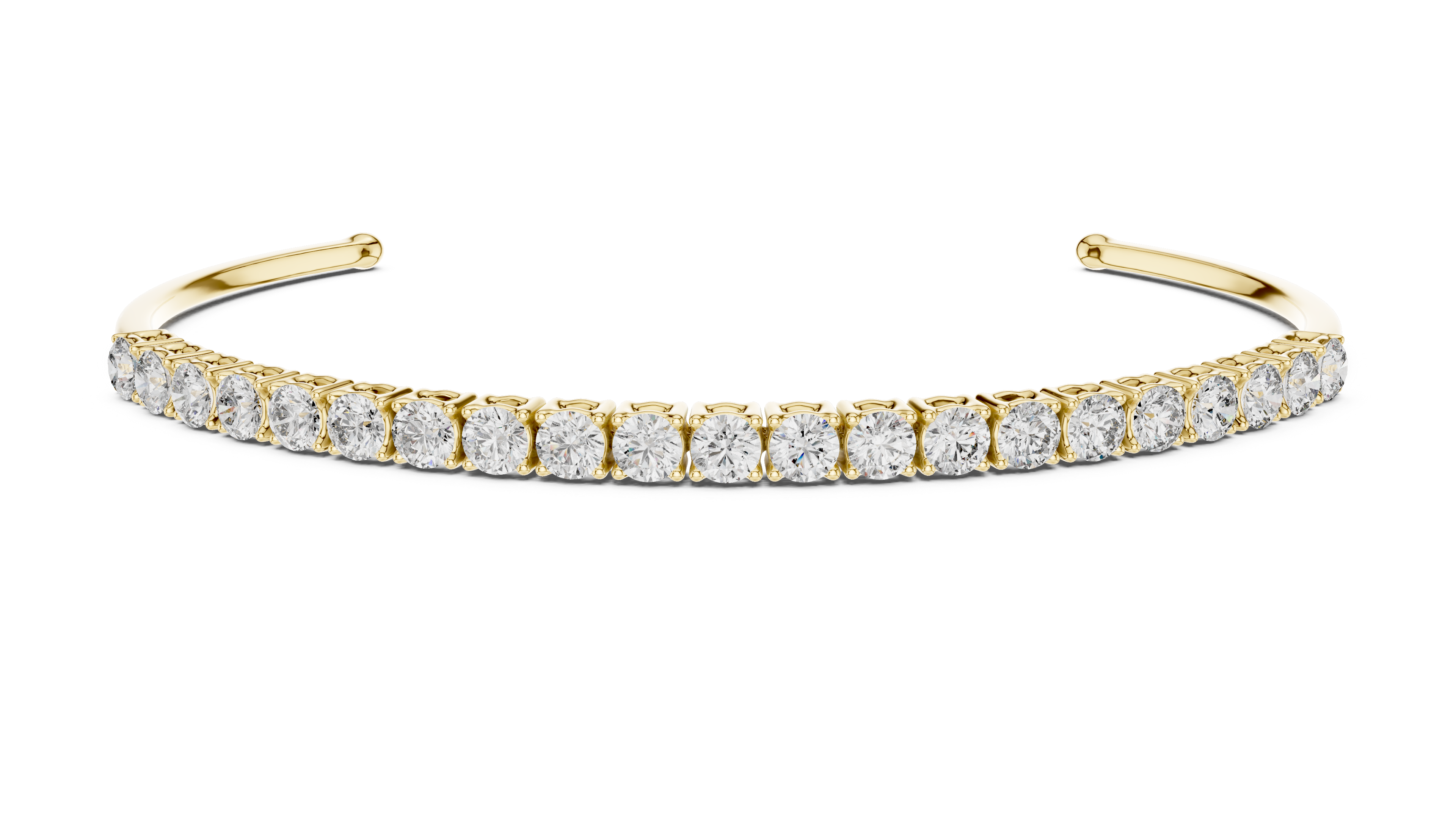 Open Diamond Cuff Bangle