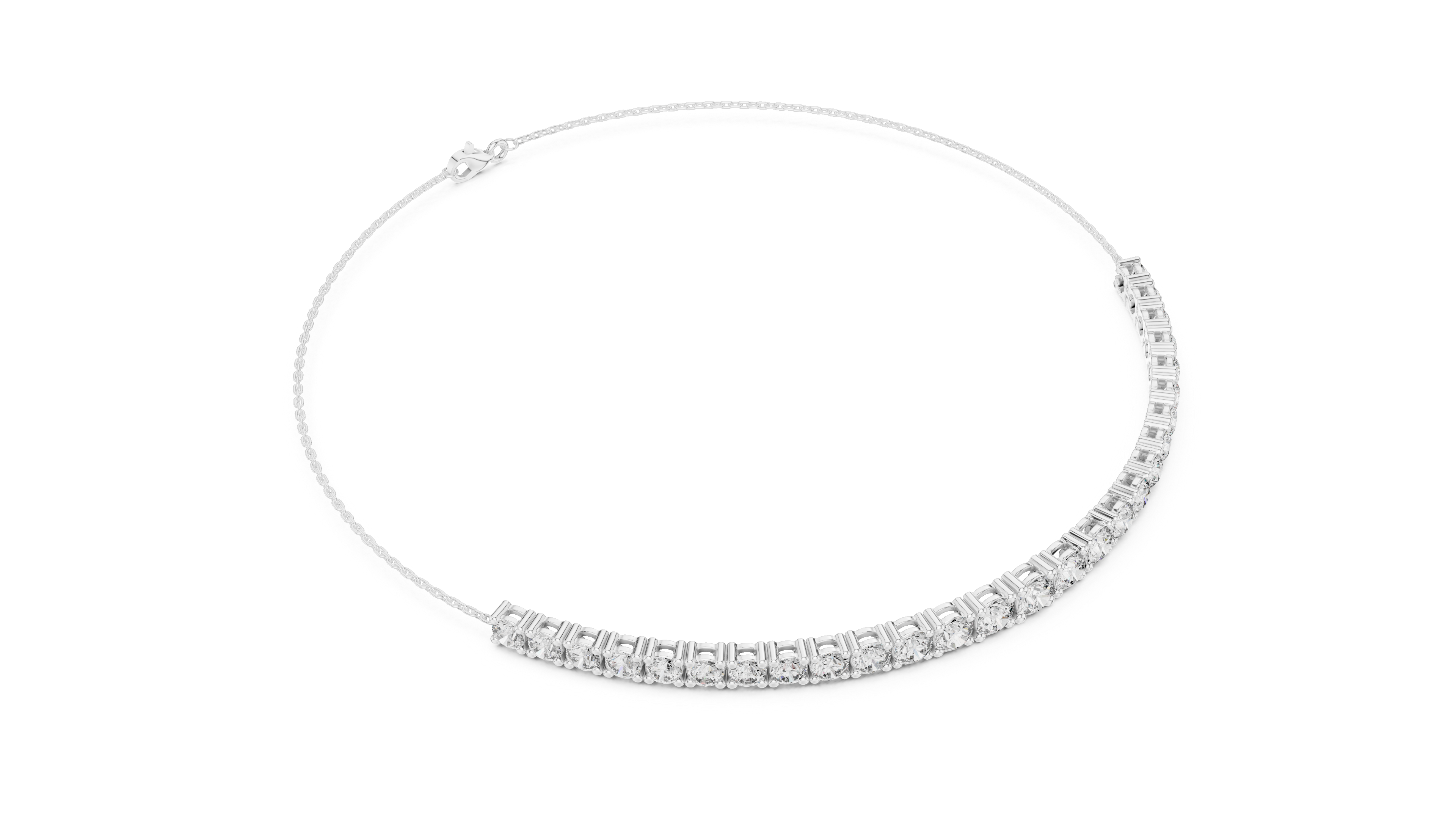 Graduated Diamond Line Bracelet