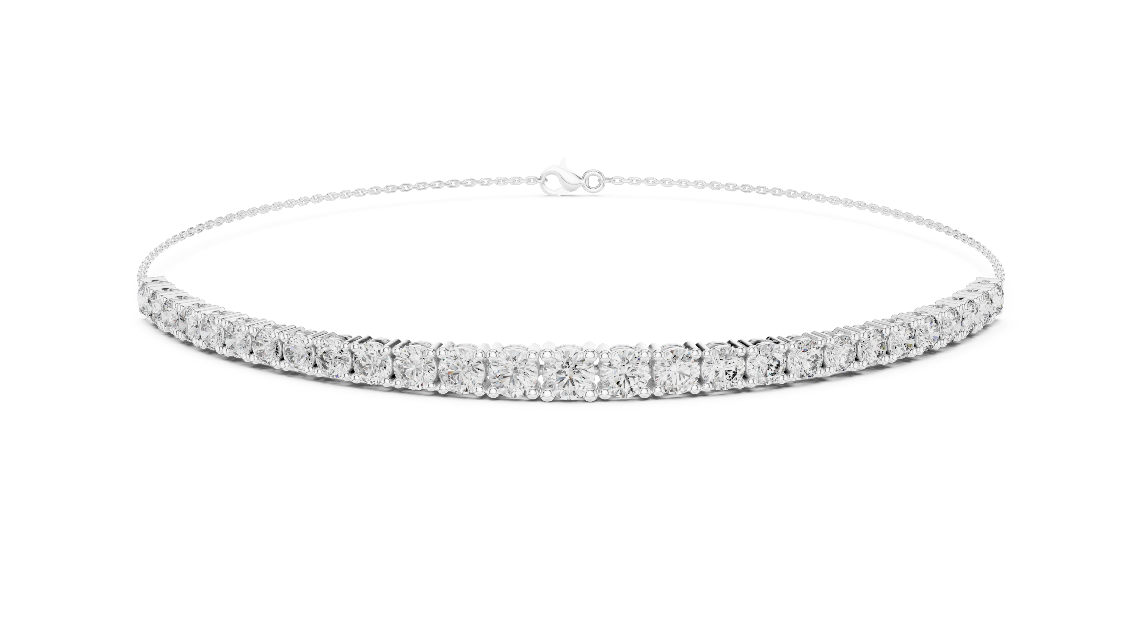 Graduated Diamond Line Bracelet
