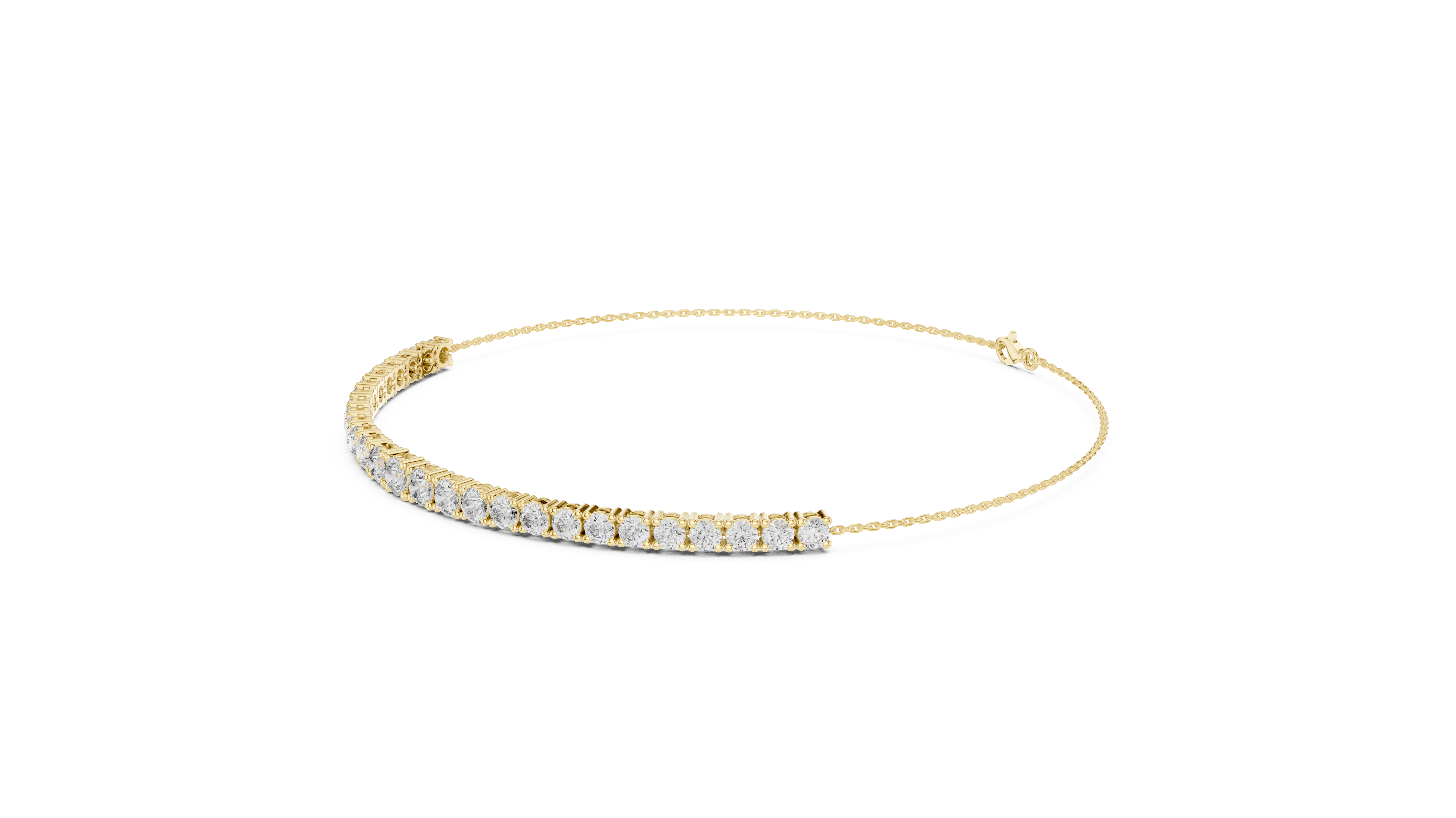 Graduated Diamond Line Bracelet
