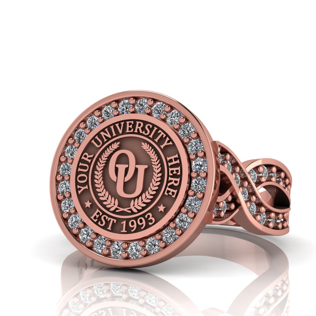 Agonisch | Infinity Pave Band Custom Collage Ring