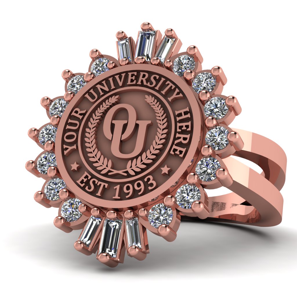 Seren | Knife Edge Band Custom Collage Ring