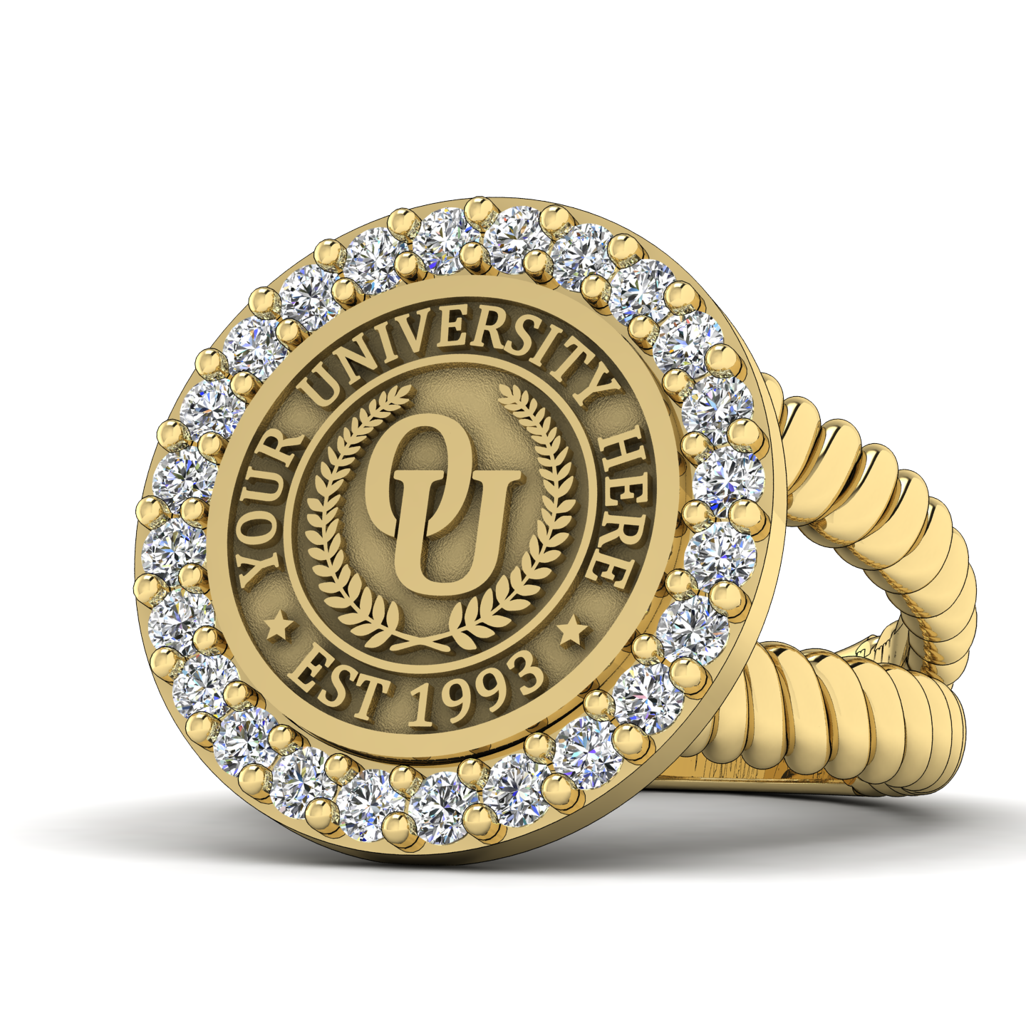 Circum | V-Rope Band Custom College Ring