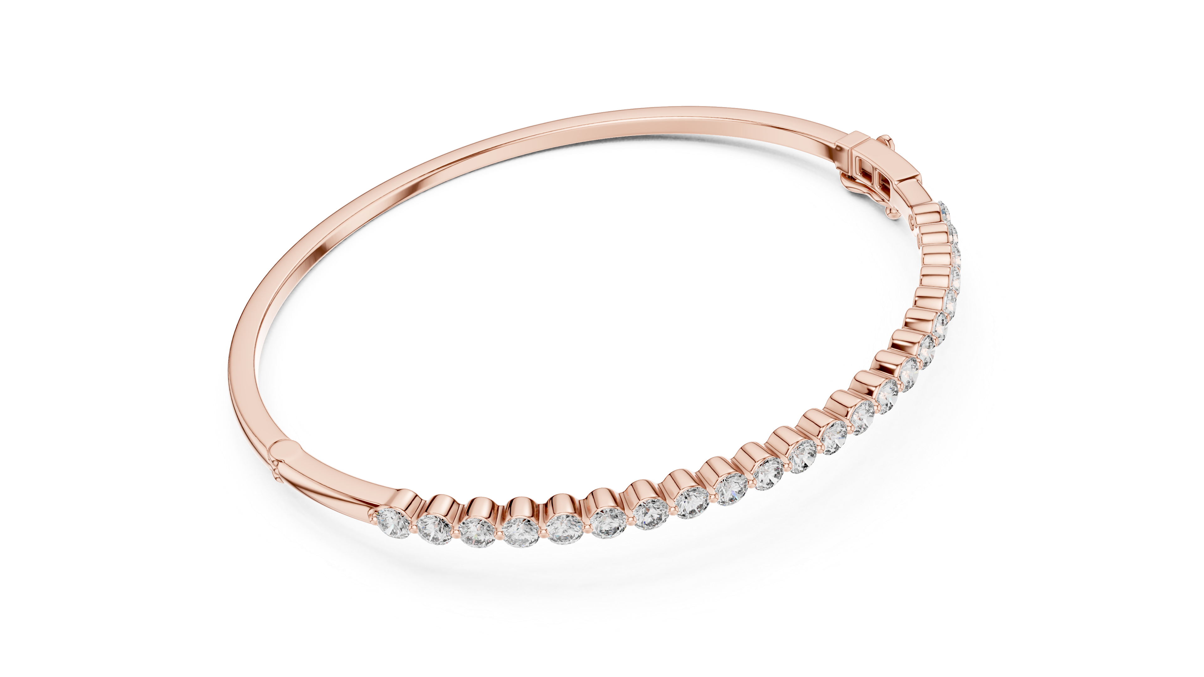 Minimal Diamond Line Bangle