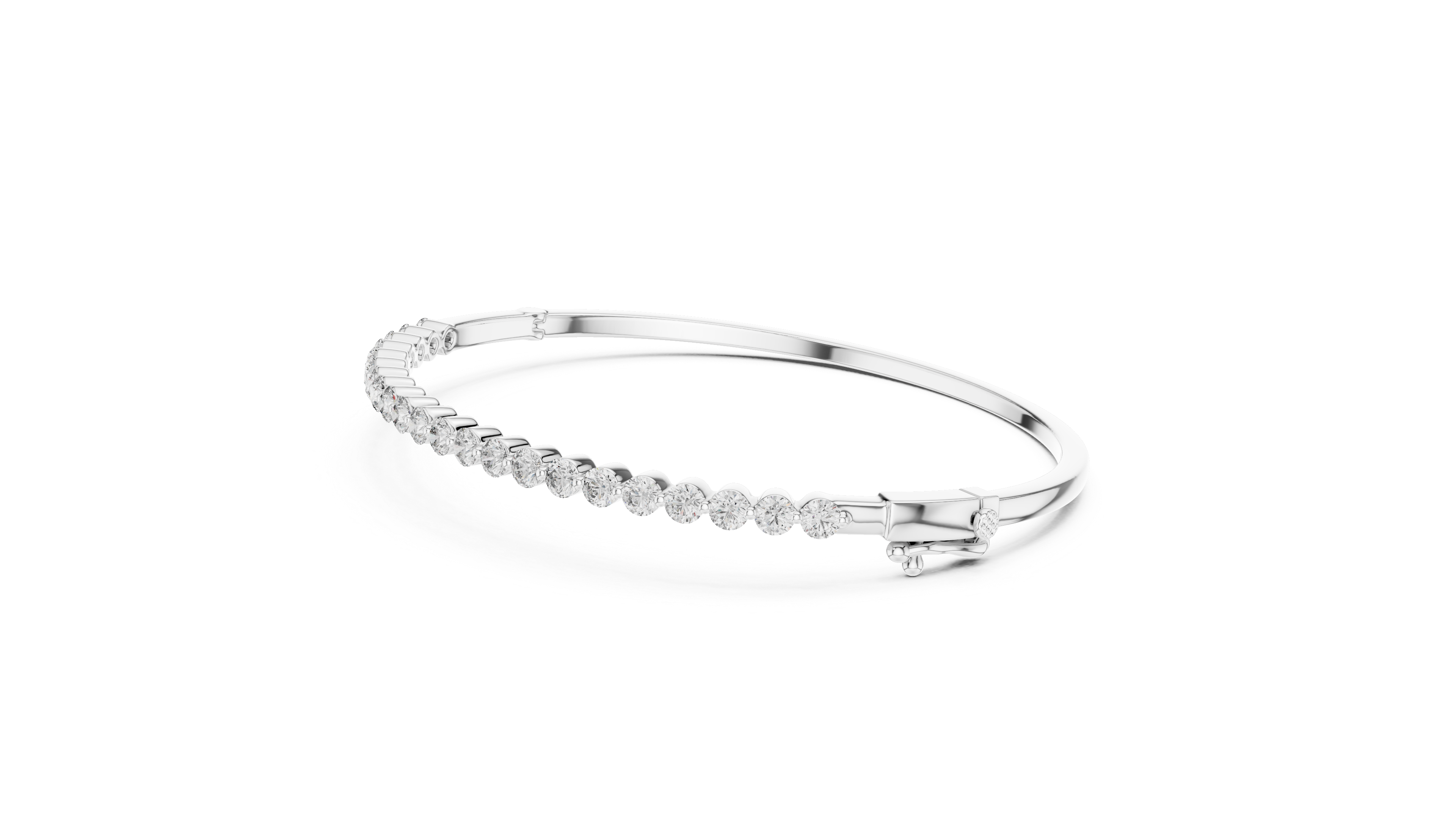 Minimal Diamond Line Bangle