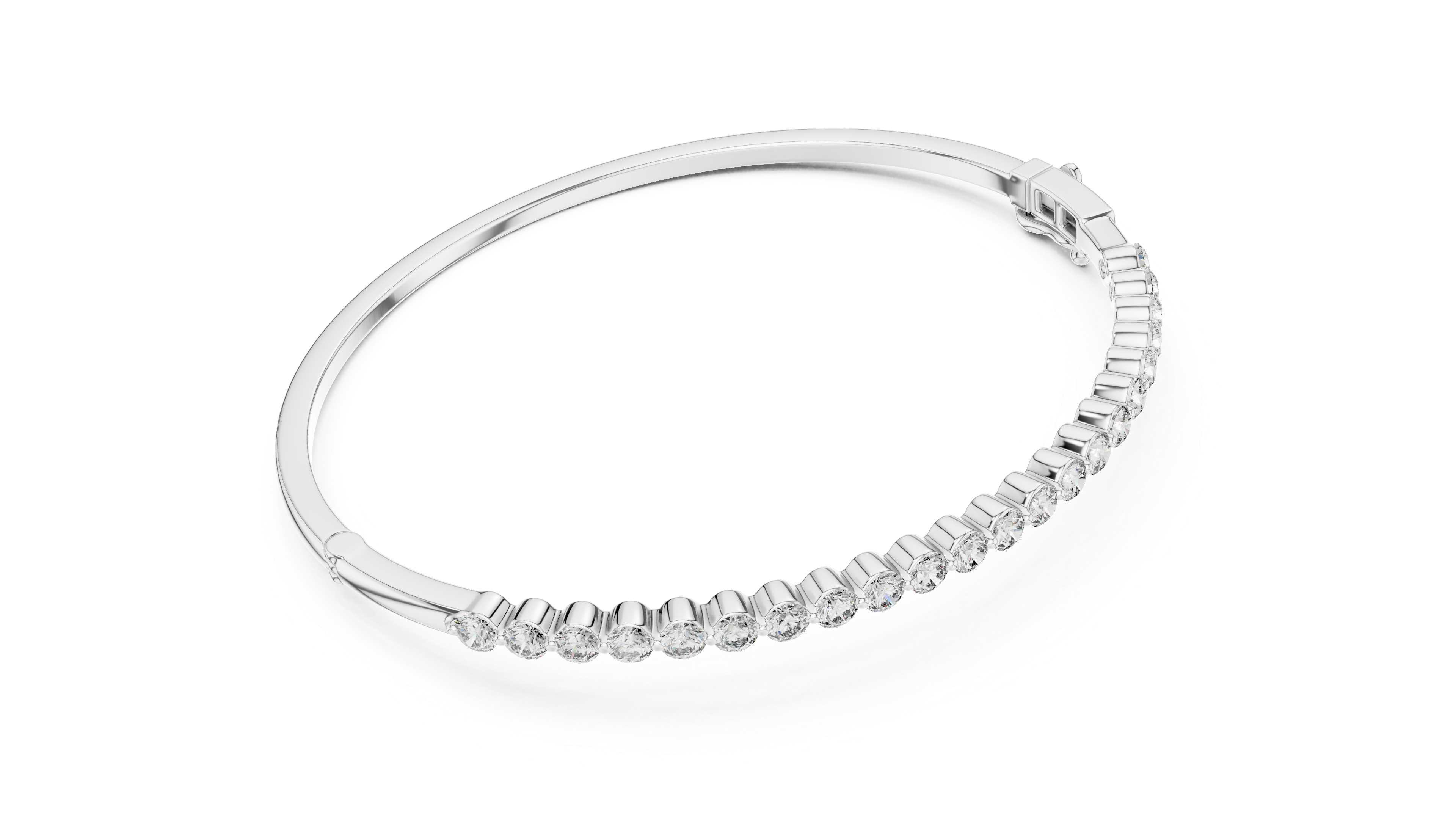 Minimal Diamond Line Bangle