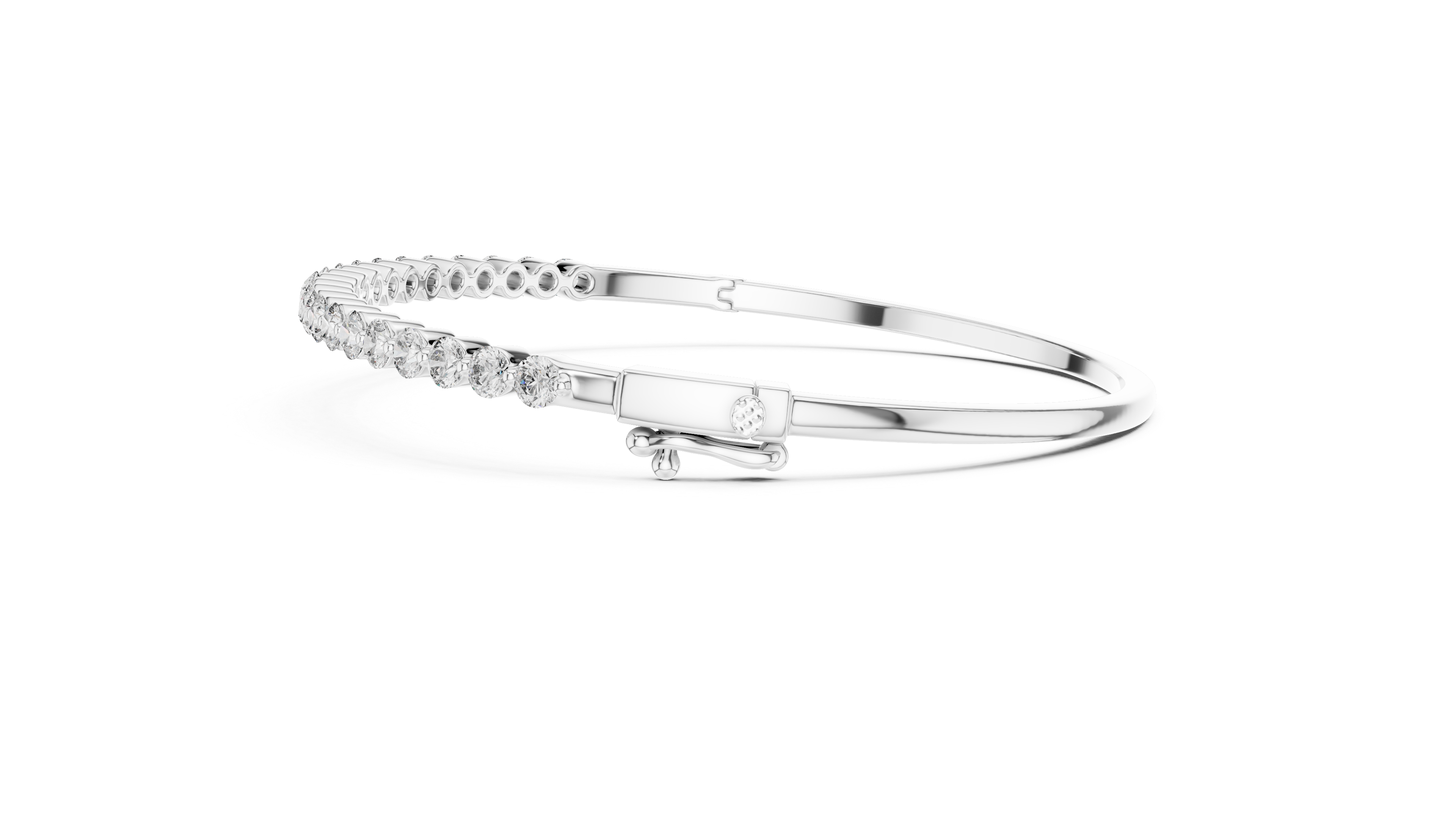 Minimal Diamond Line Bangle