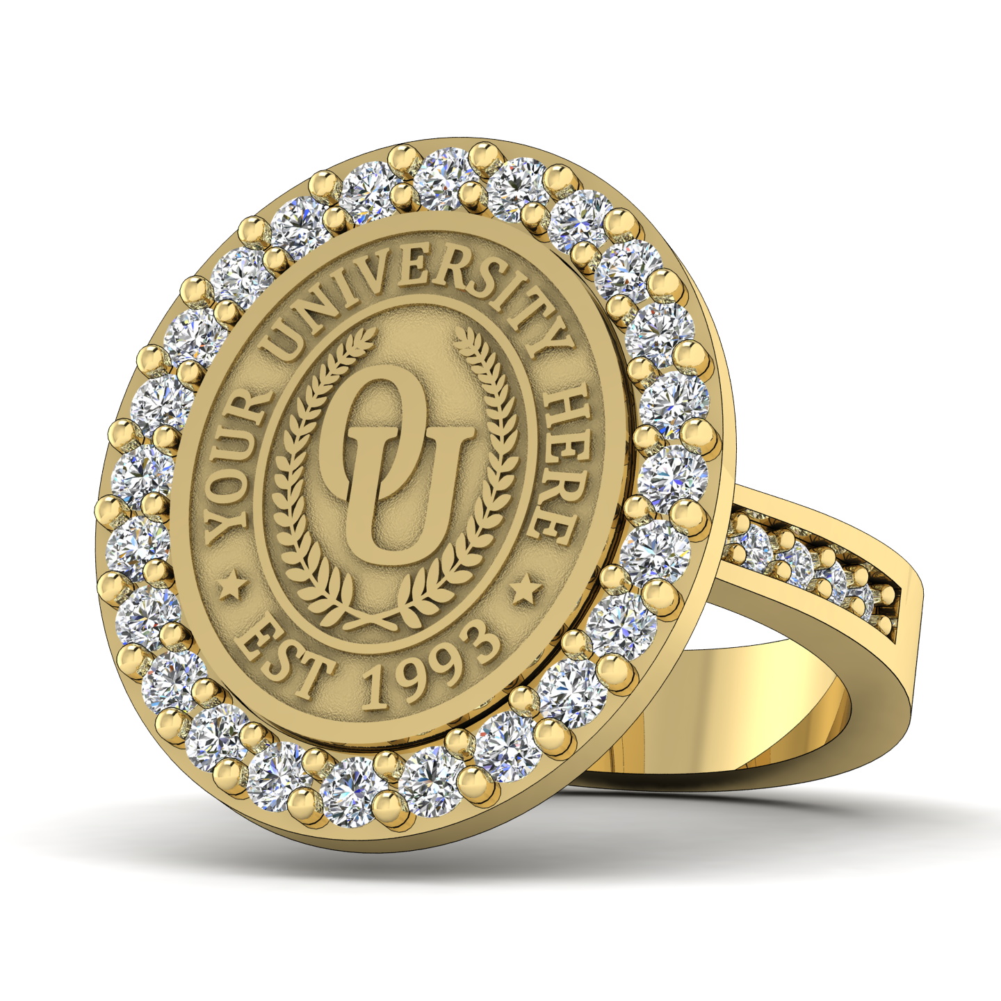 Circum Oval | Channel Core Band Custom College Ring