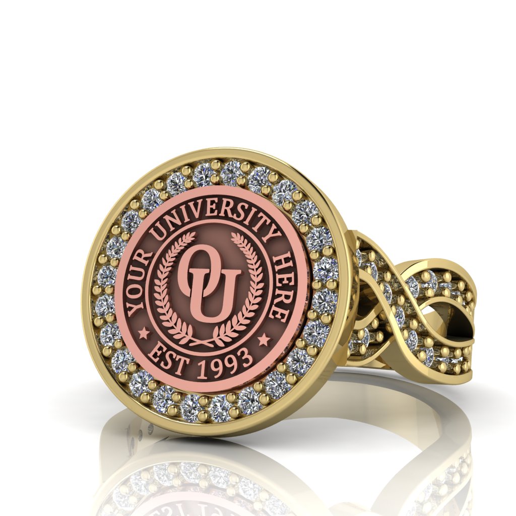 Agonisch | Infinity Pave Band Custom Collage Ring