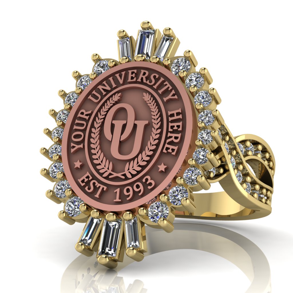 Seren Oval | Infinity Pave Band Custom Collage Ring