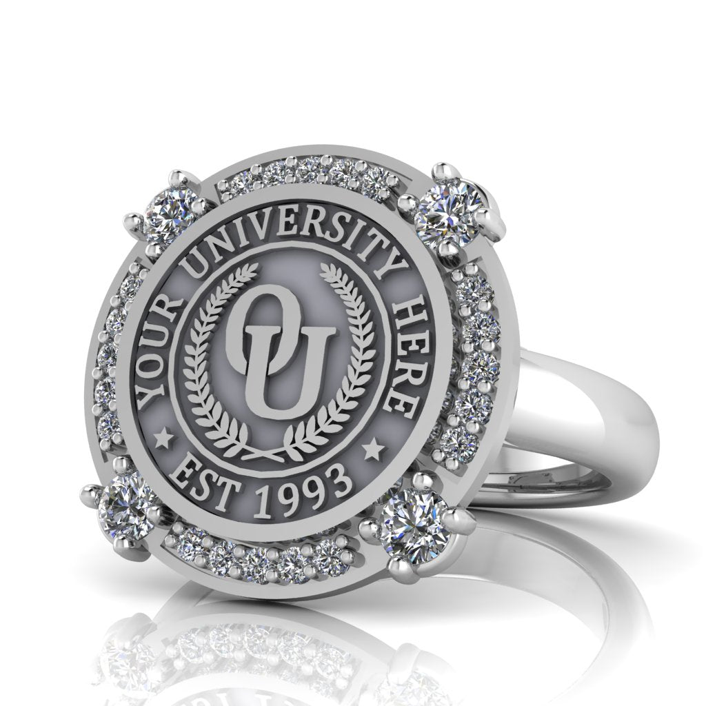 Voir | Classic Dome Band Custom College Ring