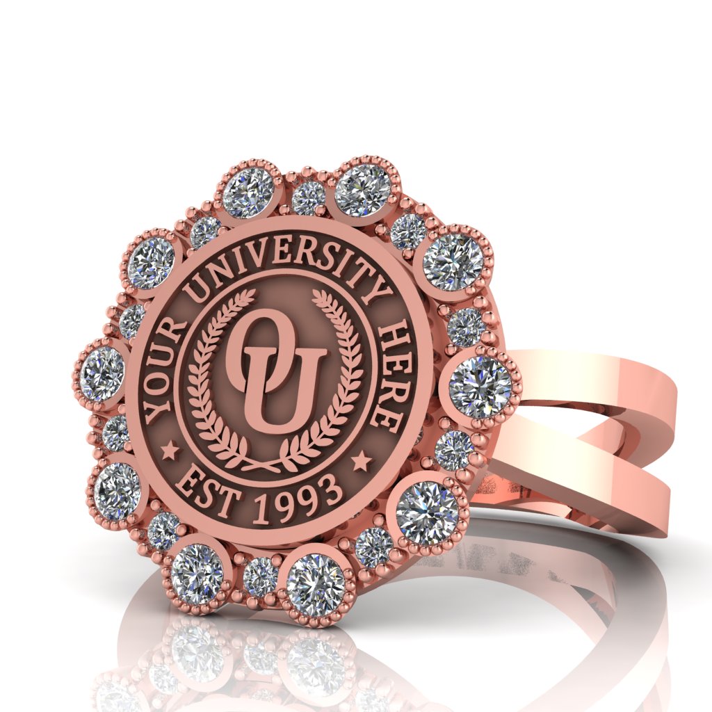 Belgi | Knife Edge Band Custom Collage Ring