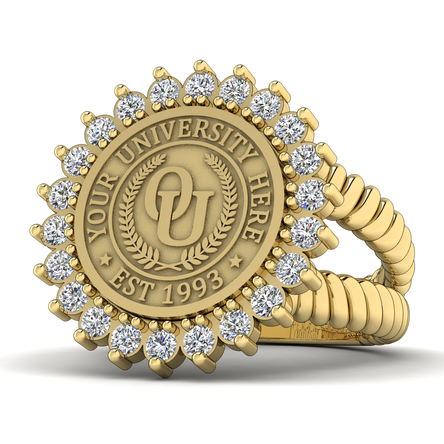 Serku | V-Rope Band Custom College Ring